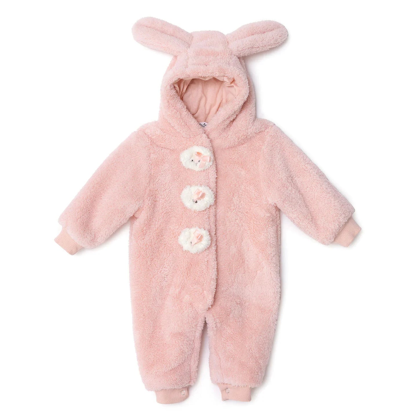 Midimod Newborn Welsoft Footless Jumpsuit - Pink