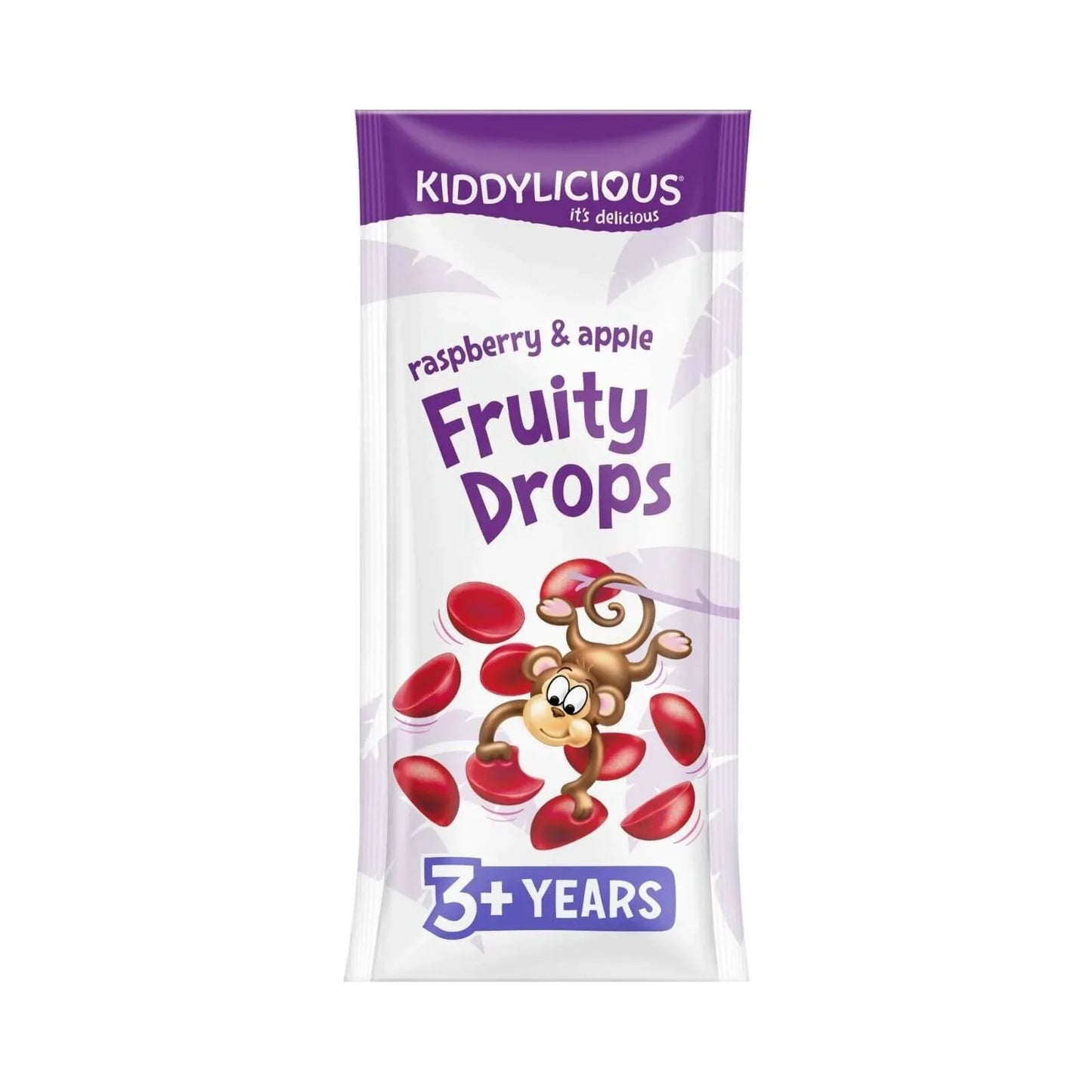 Kiddylicious Raspberry & Apple Fruity Drops 3+ years 64g (4x16g)