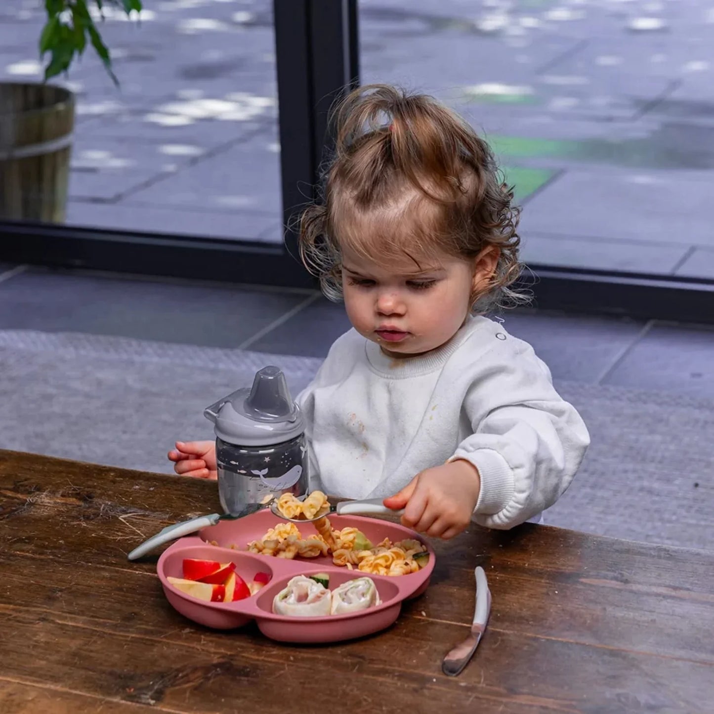 Vital Baby Nourish Silicone Suction Plate - Blush Raspberry