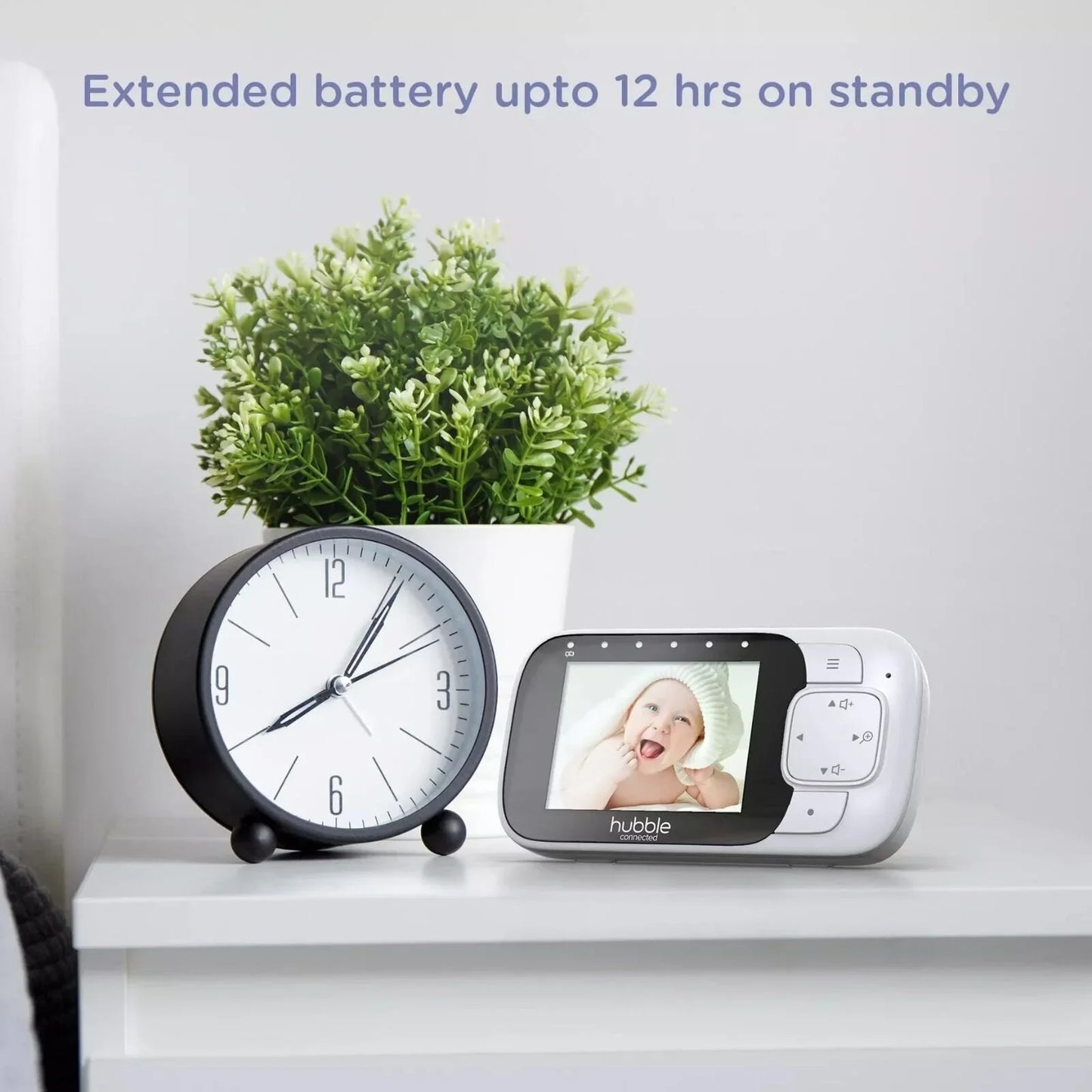 Hubble Nursery View Glow - 2.8" Video Baby Monitor White