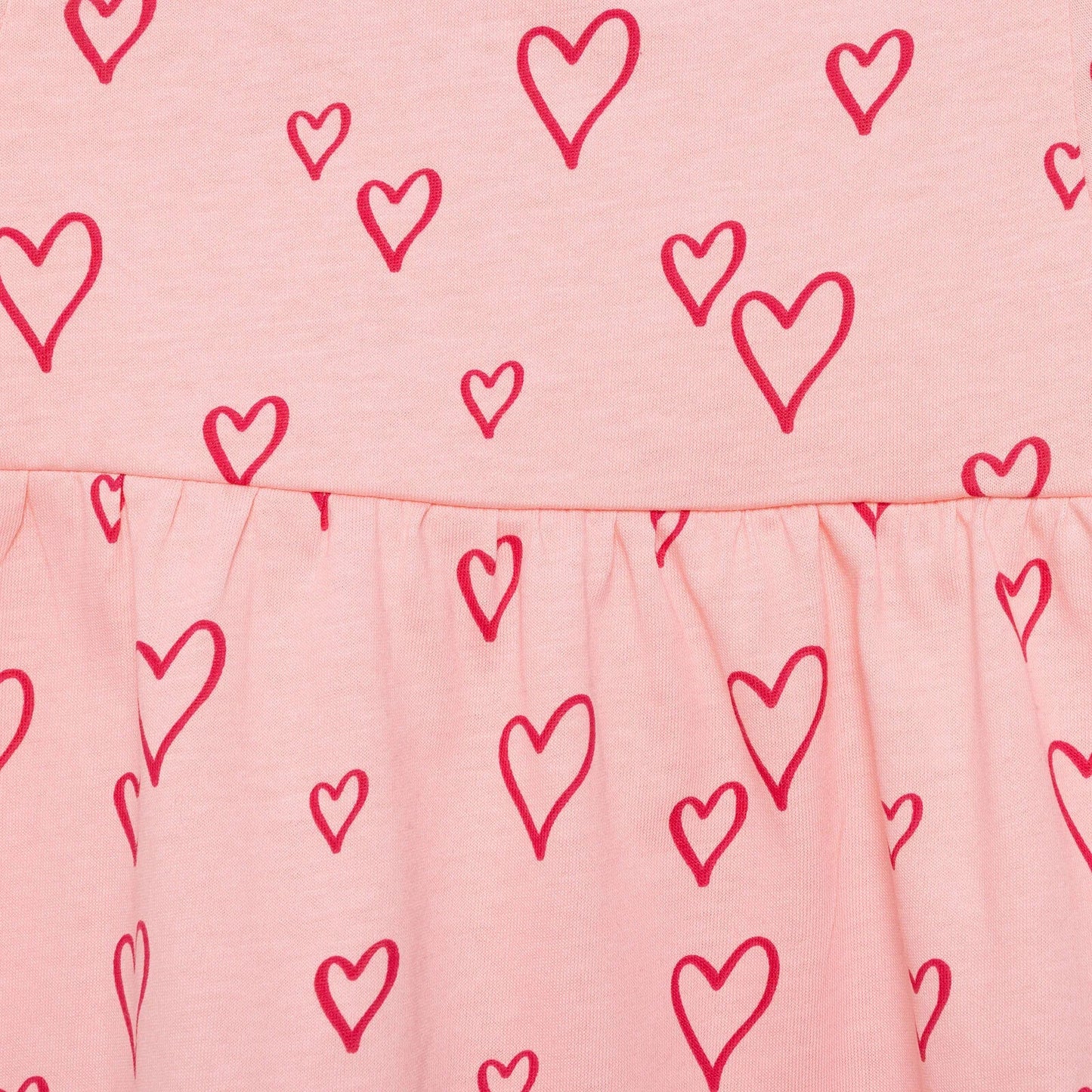 HelloBaby Basic Girl Heart Patterned Dress - Light Pink