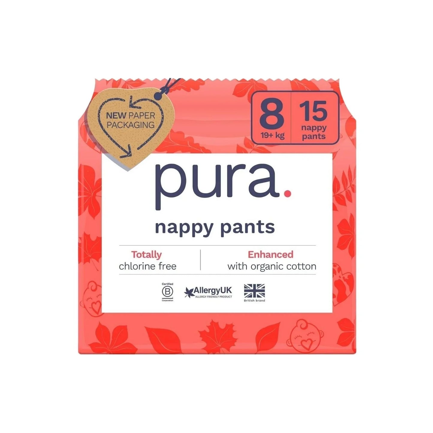 Pura Eco Nappy Pants Size 8 - 15 nappies