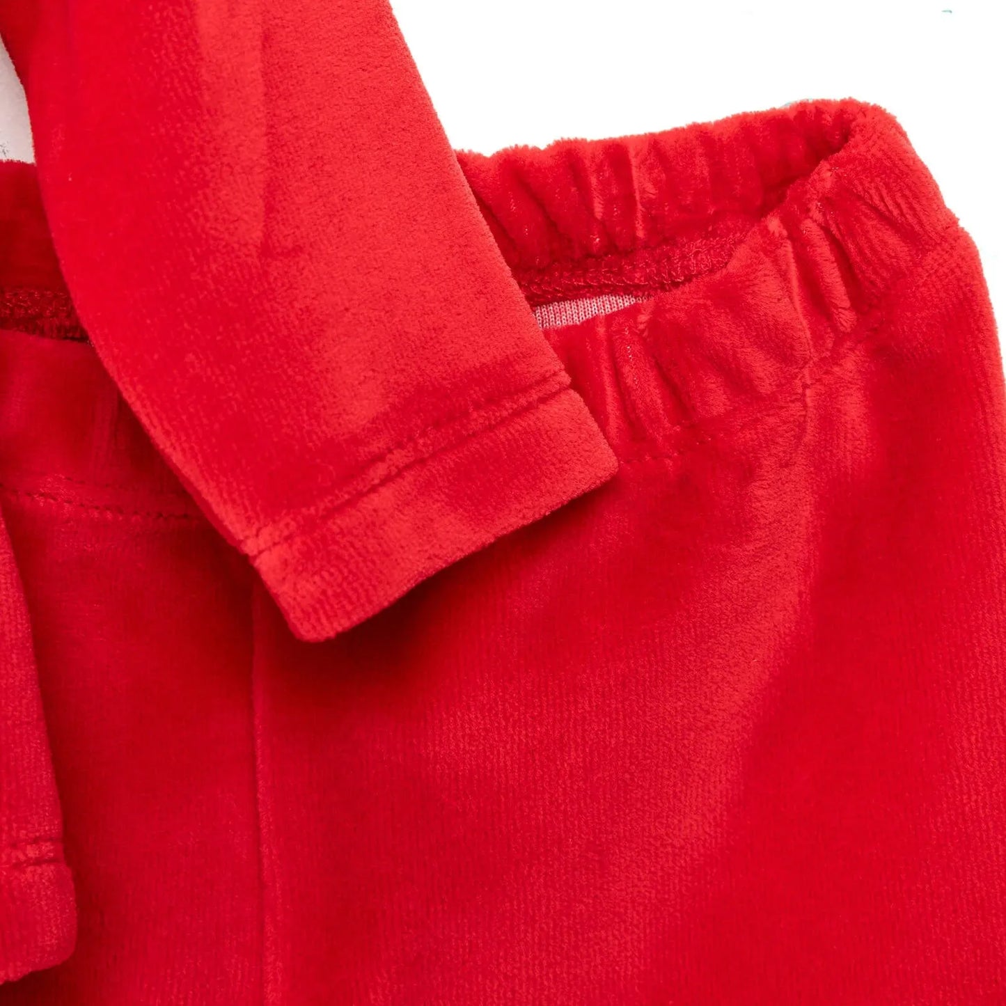 HelloBaby Cardigan - Footed Bottom - Red