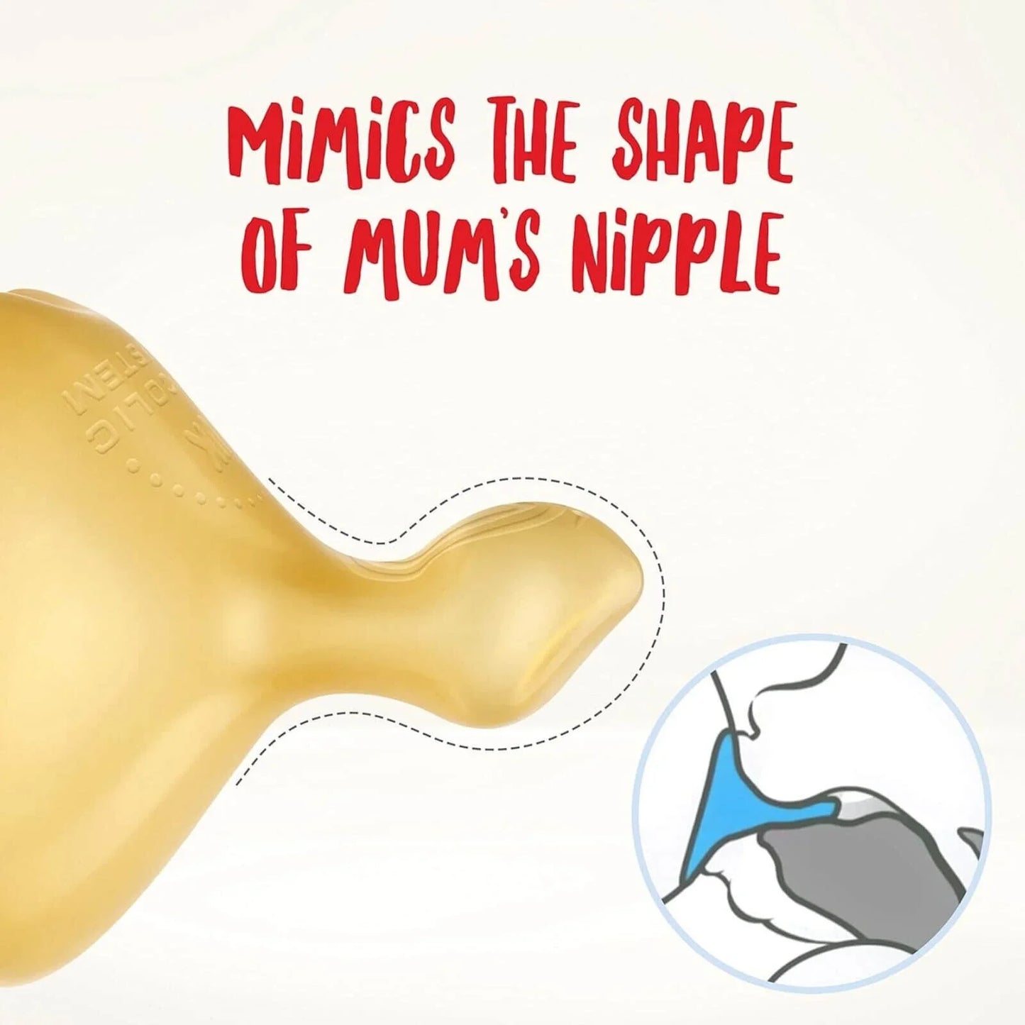 NUK First Choice+ Latex Teats Medium Feed Hole 0-6 months