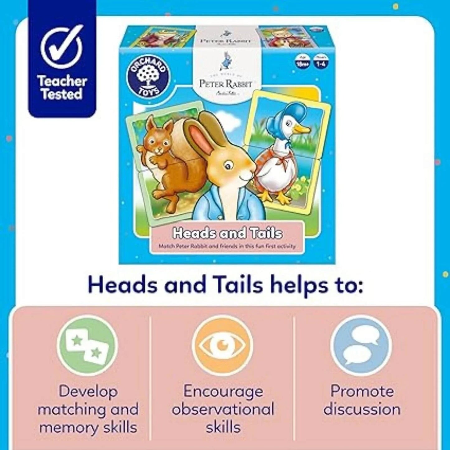 Orchard Toys Peter Rabbit Heads & Tails Game