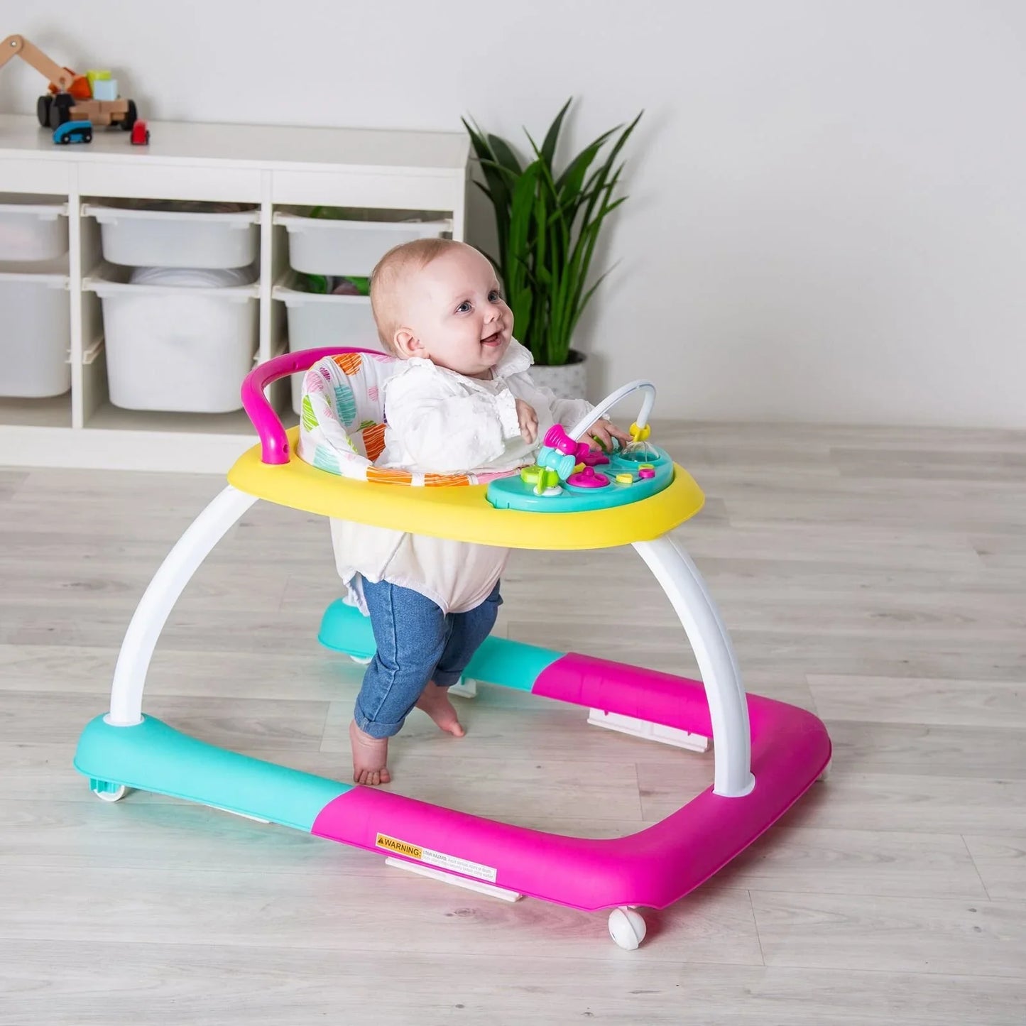 Red Kite Baby Go Round Kiddo Walker & Push Along Combined - Pink