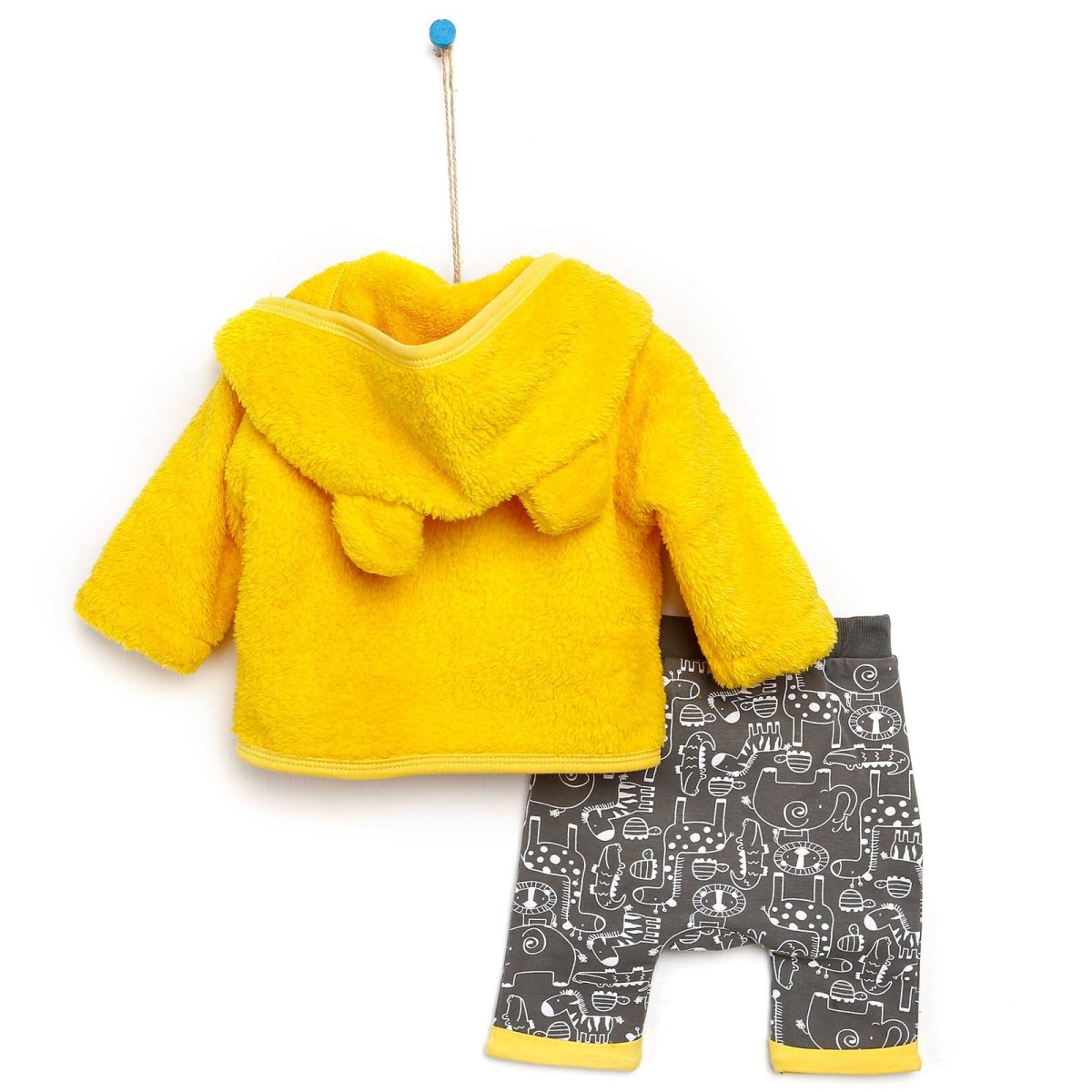 For My Baby Newborn Wild Sweatshirt-Vest - Dark Grey