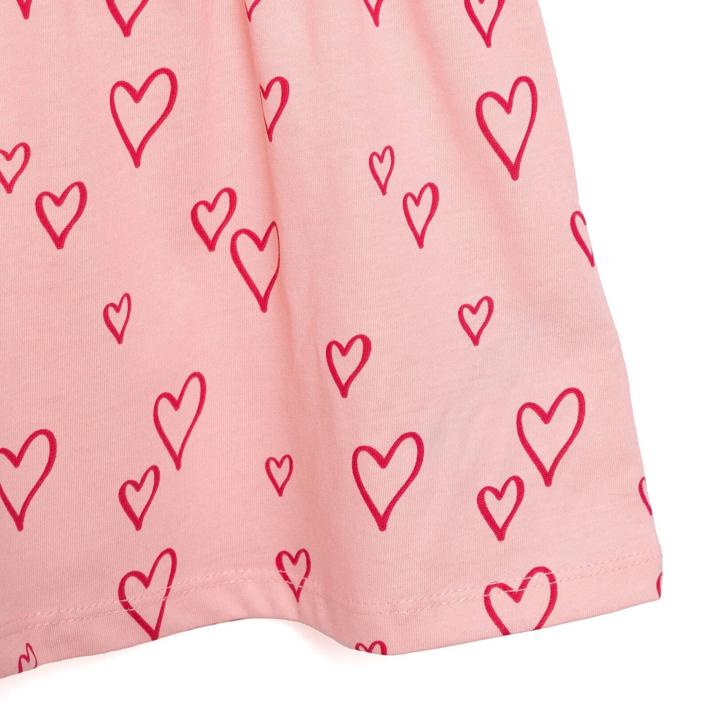 HelloBaby Basic Girl Heart Patterned Dress - Light Pink