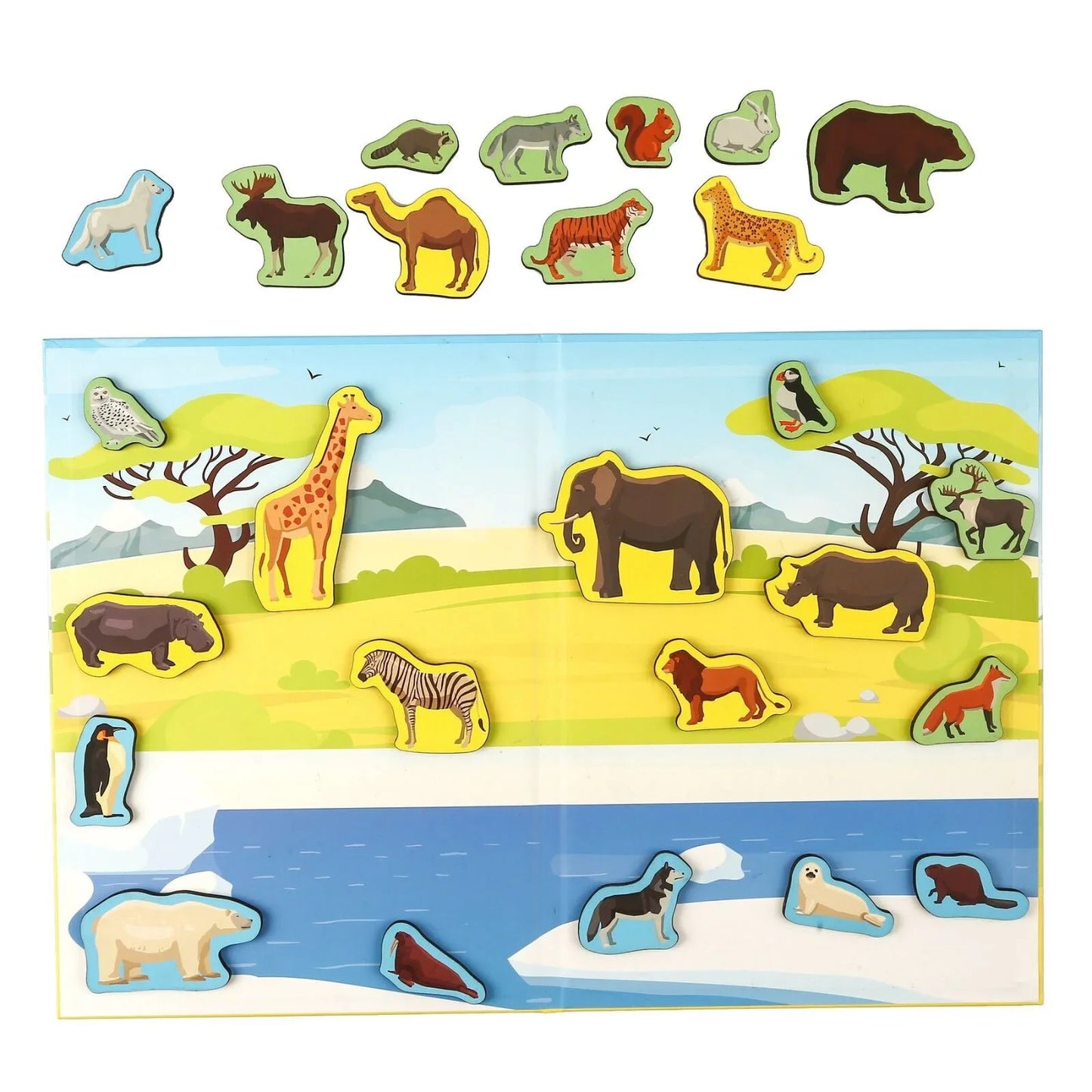 Rossie Wooden Magnetic Wildlife Playset