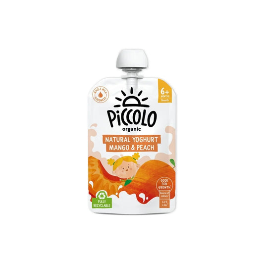Piccolo Organic Natural Yoghurt Mango & Peach 6+ months 100g