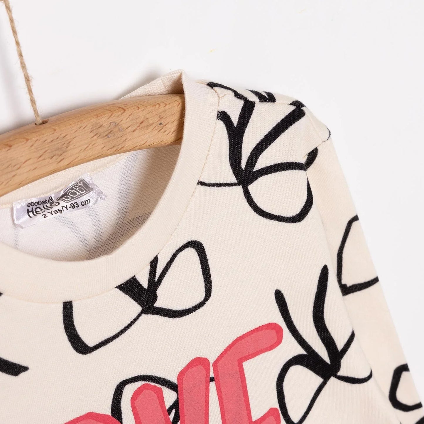 HelloBaby Basic Girl Bow Printed Jogging Set