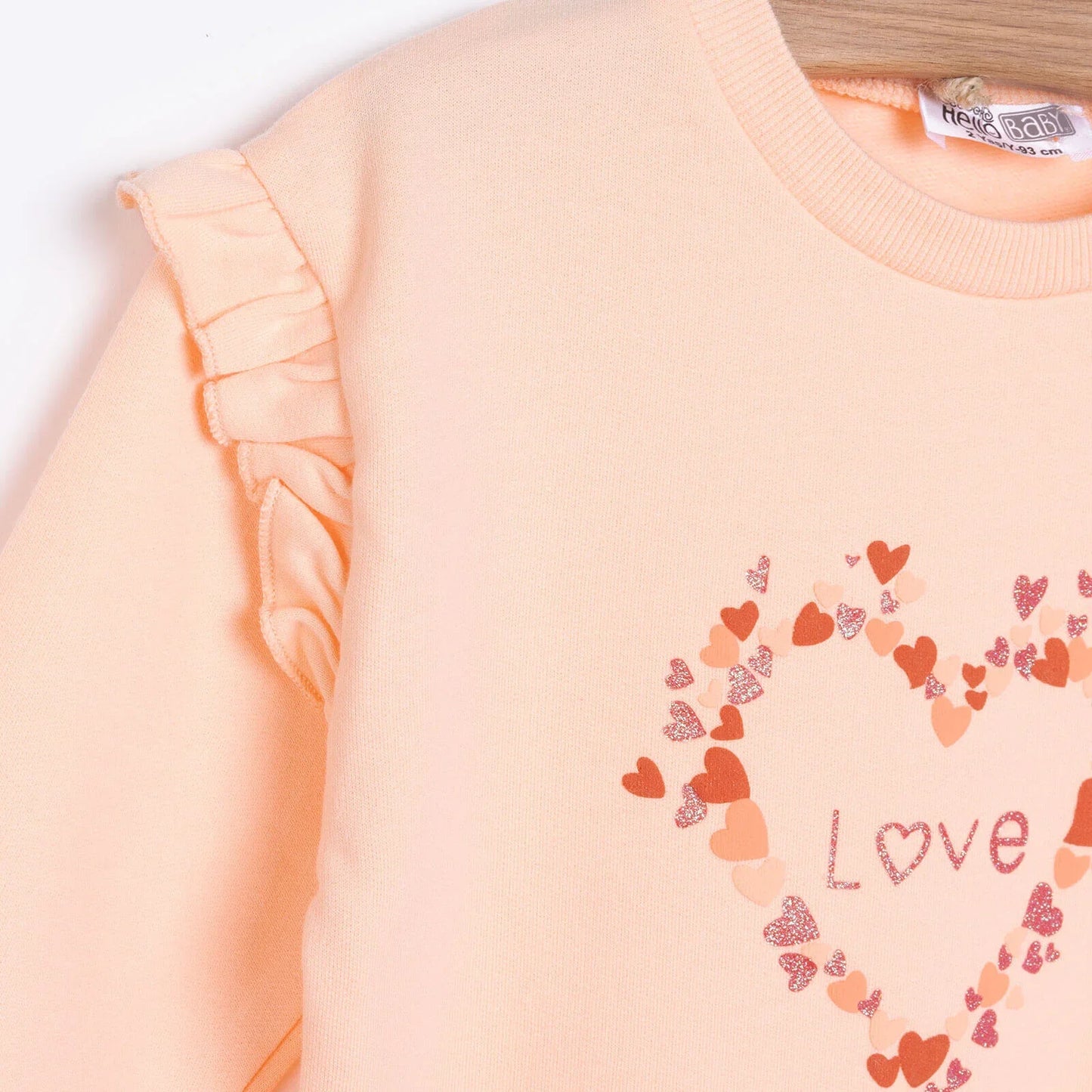 HelloBaby Sweatshirt Footless Bottom - Salmon