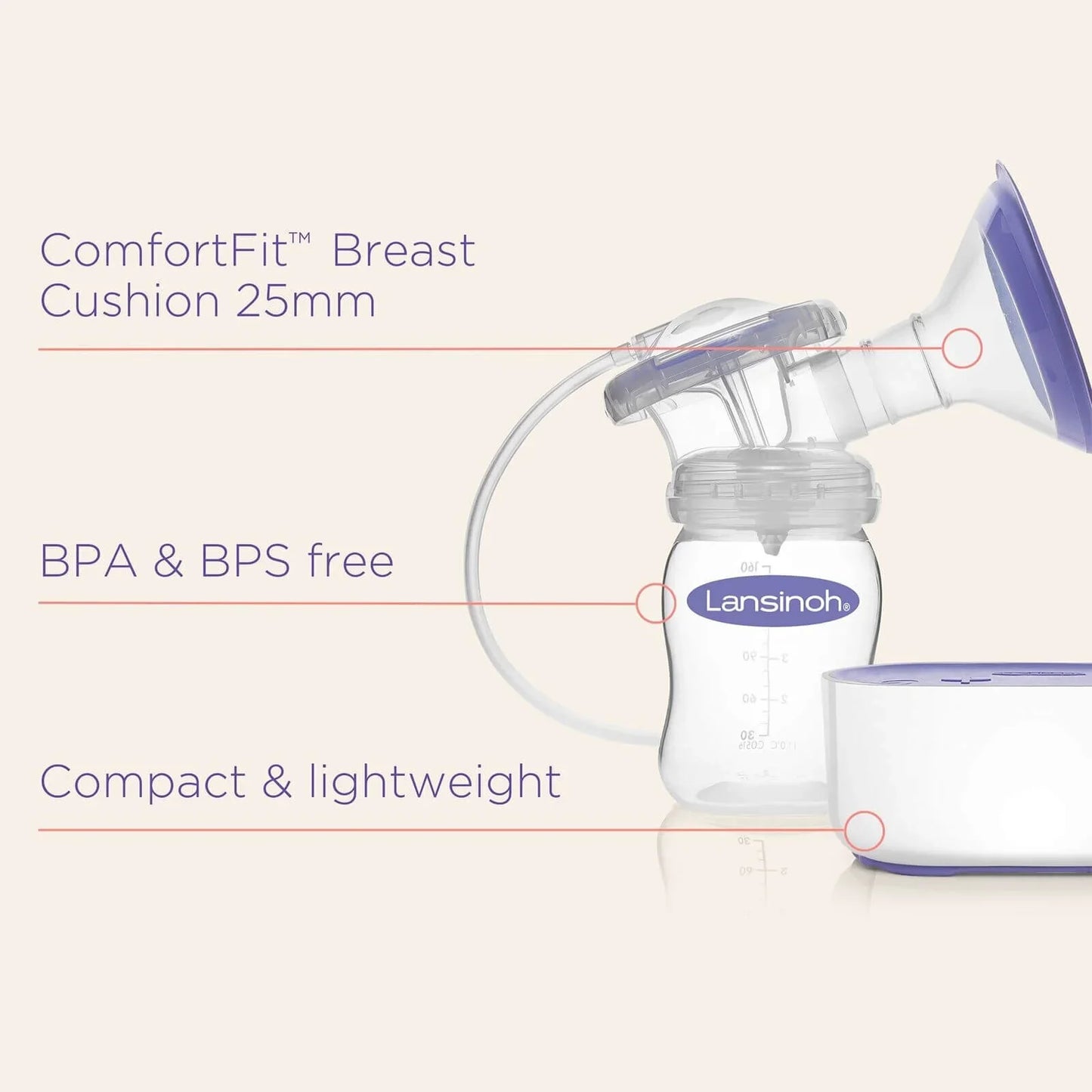 Outlet - Lansinoh Compact Single Electric Breast Pump