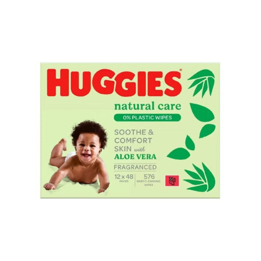 Huggies Natural Care Plastic Free Baby Wipes 12x48 pcs