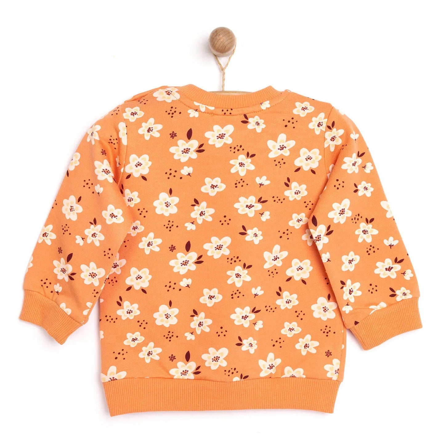 HelloBaby Baby Girl Basic Flower Printed Sweatshirt - Printed