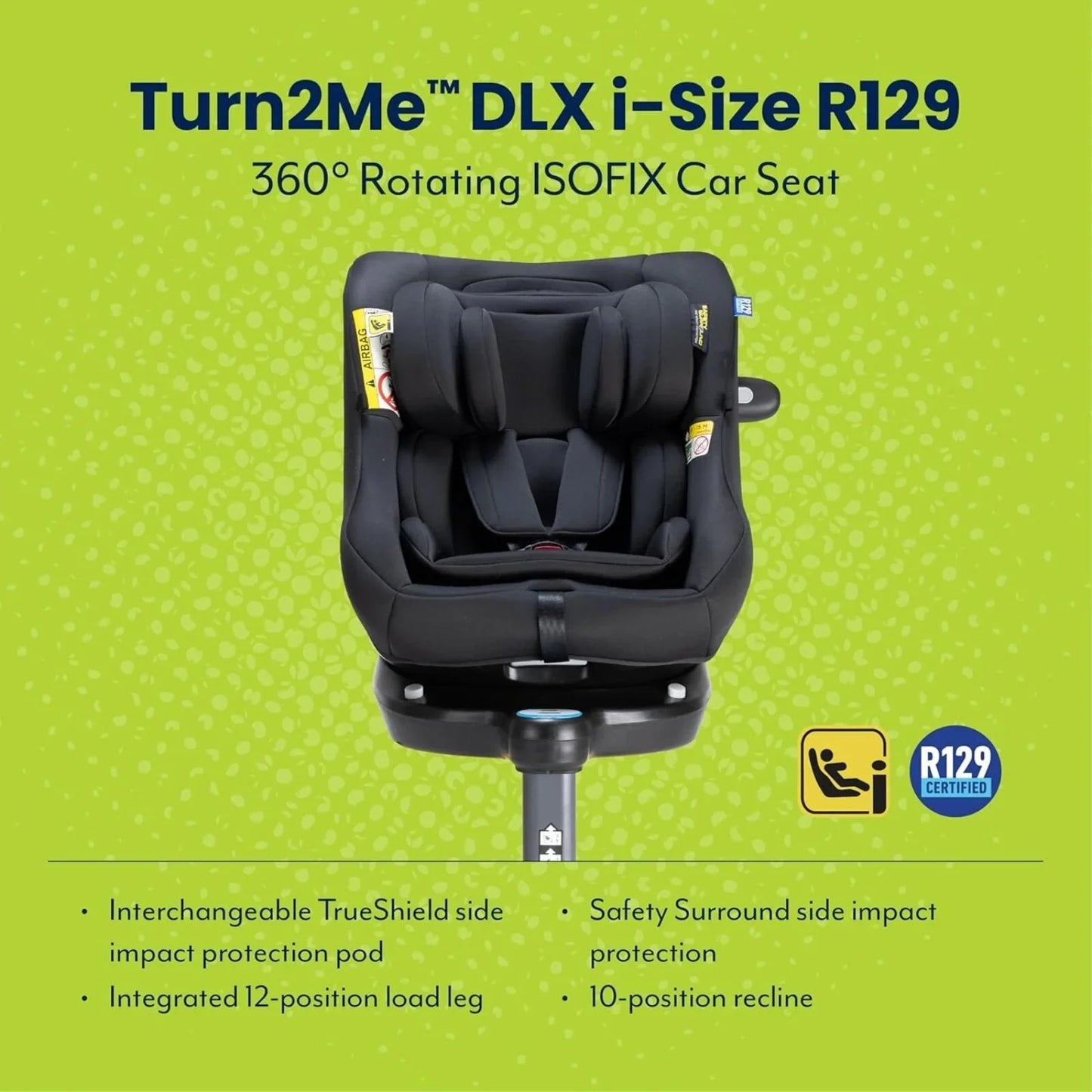 Graco Turn2Me DLX i-Size R129 Car Seat - Midnight