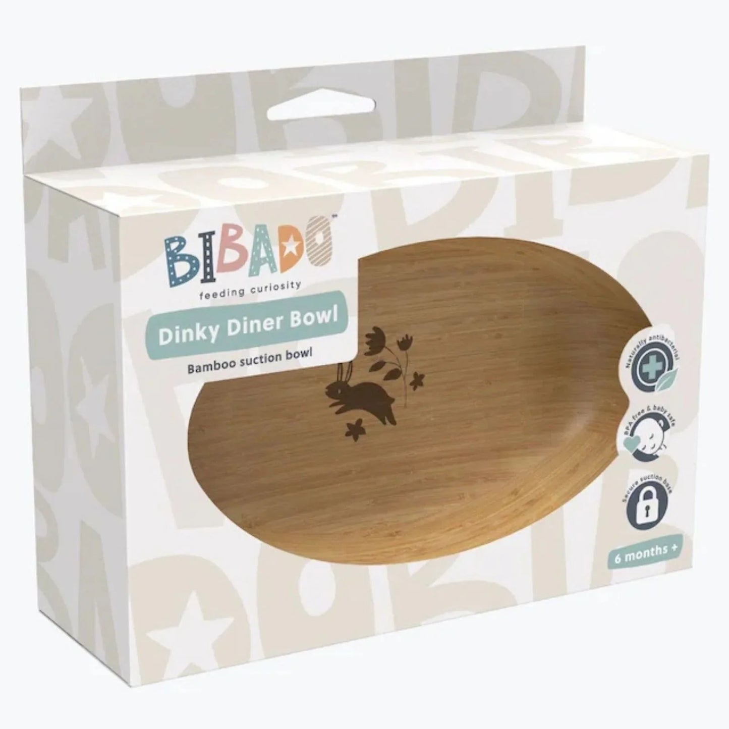 Bibado Natural Bamboo Suction Bowl - Blush