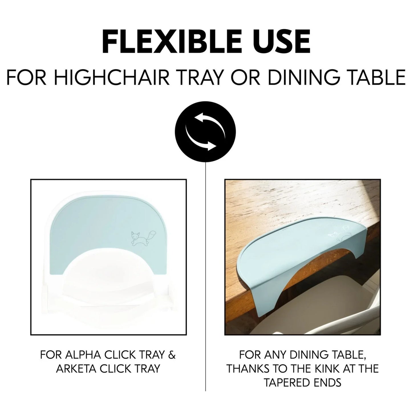 Hauck Highchair Tray Mat - Mint Fox