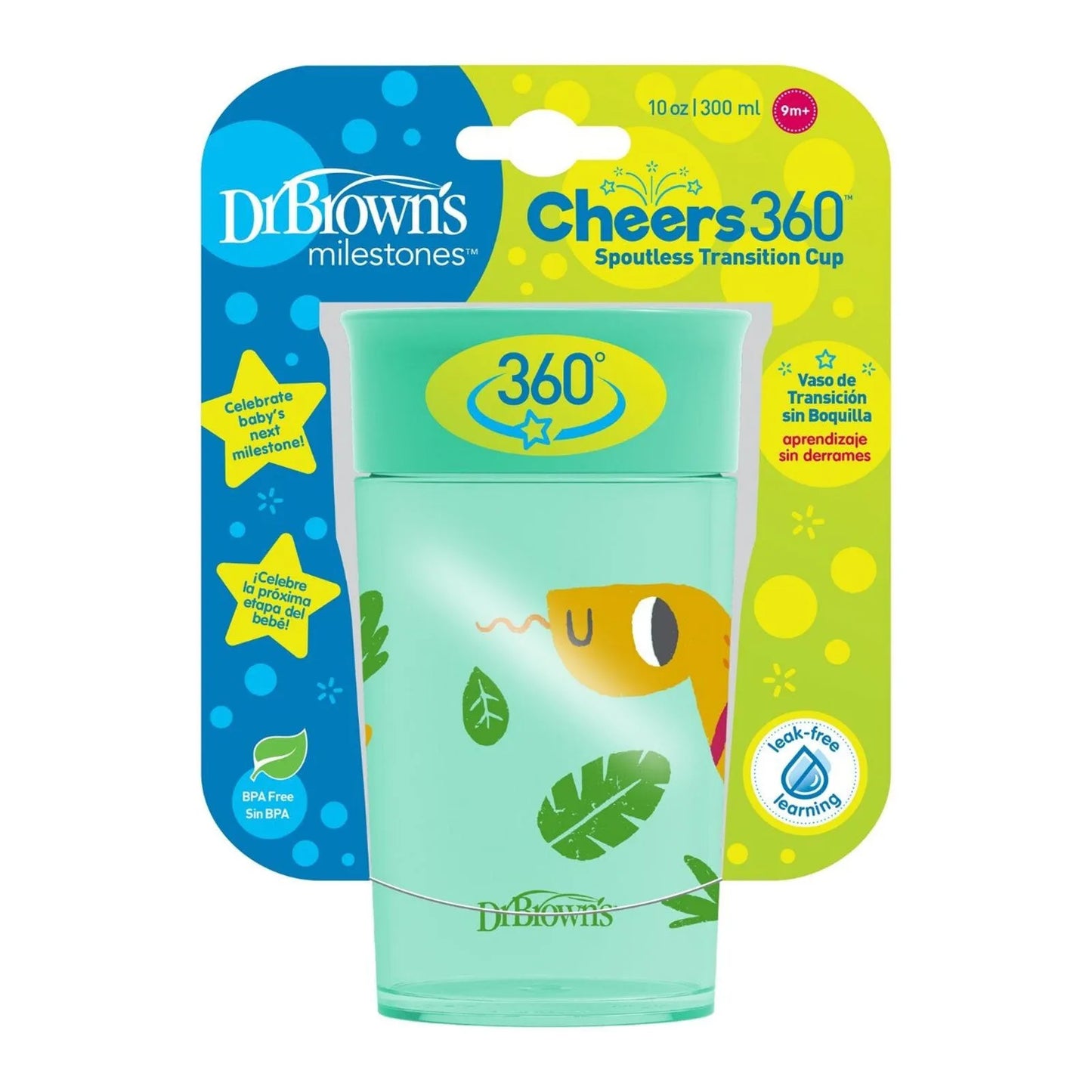 Dr. Brown's Milestones Cheers 360 Cup 300ml - Green