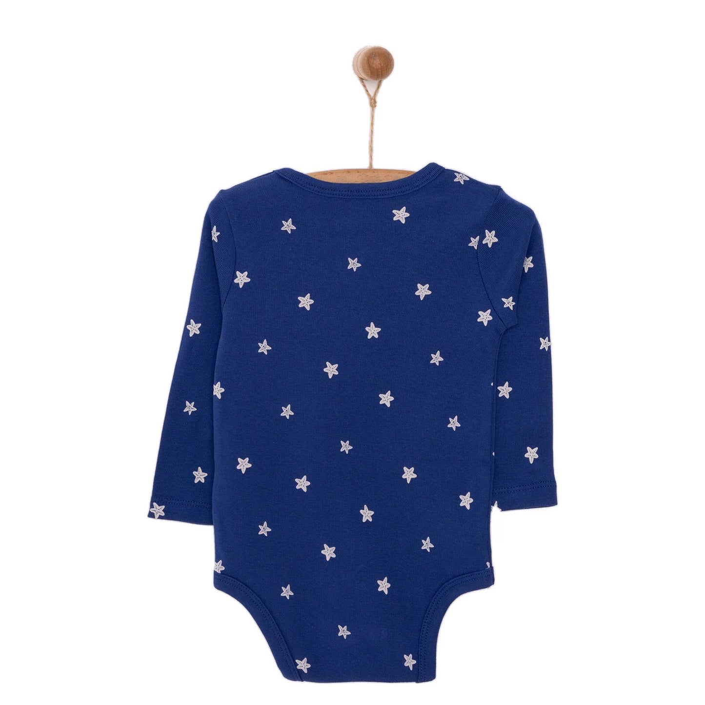 HelloBaby Boy Long Sleeve Bodysuit - Navy Blue