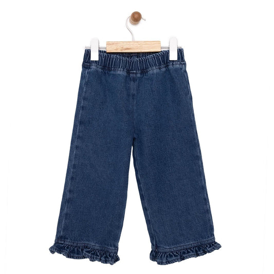 HelloBaby Tulip Girl Denim Pants - Navy Blue