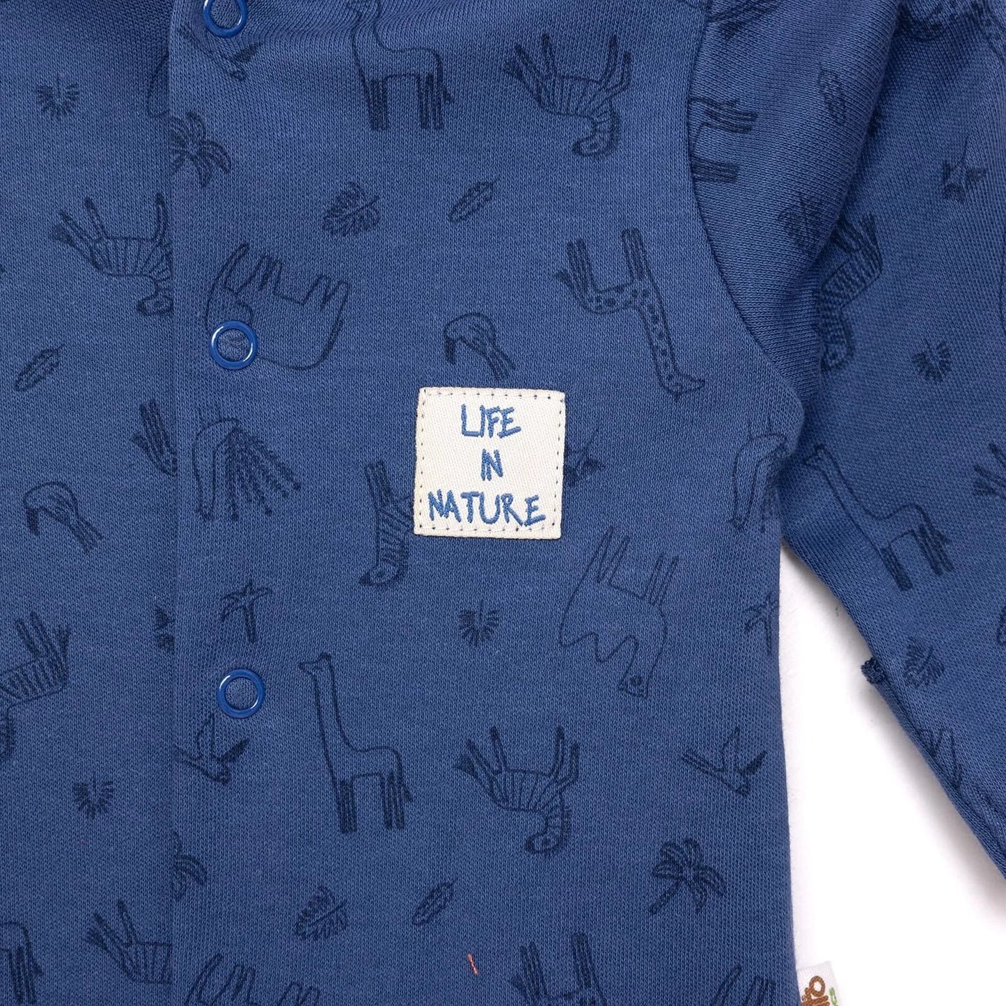 Bebetto Newborn Unisex Footed Jumpsuit - Indigo