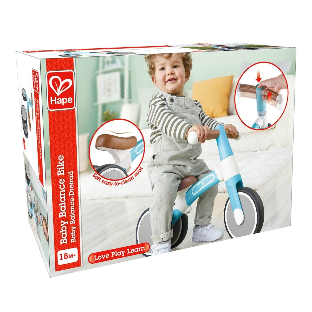 Hape First Ride Toddler Balance Bike, Blue