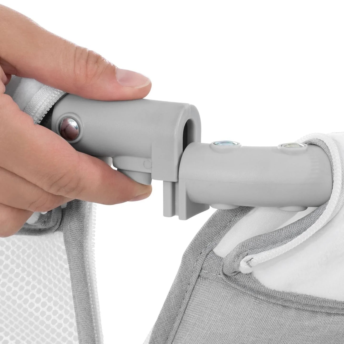 Hauck Face to Me 2 Bedside Crib - Melange Grey