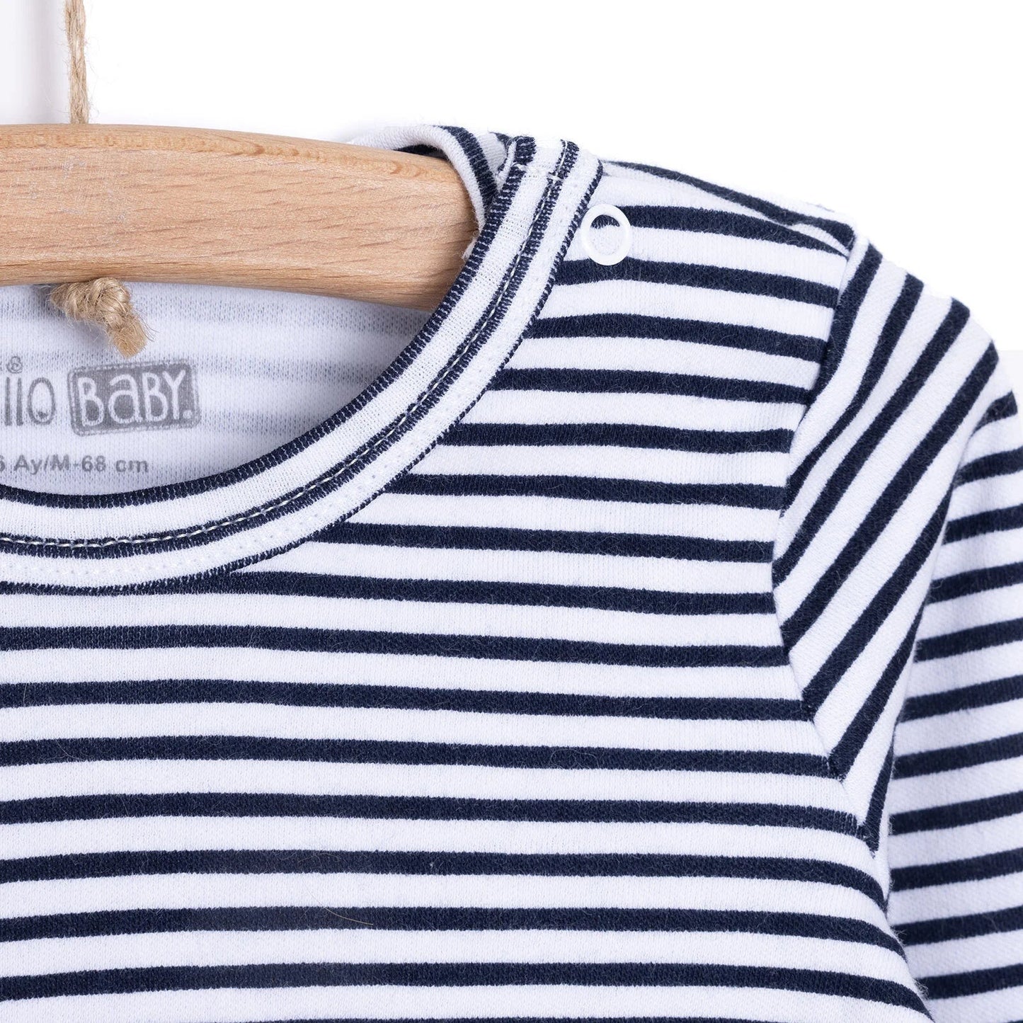 HelloBaby Boy 2-Pack Long Sleeve Bodysuit - Navy Blue