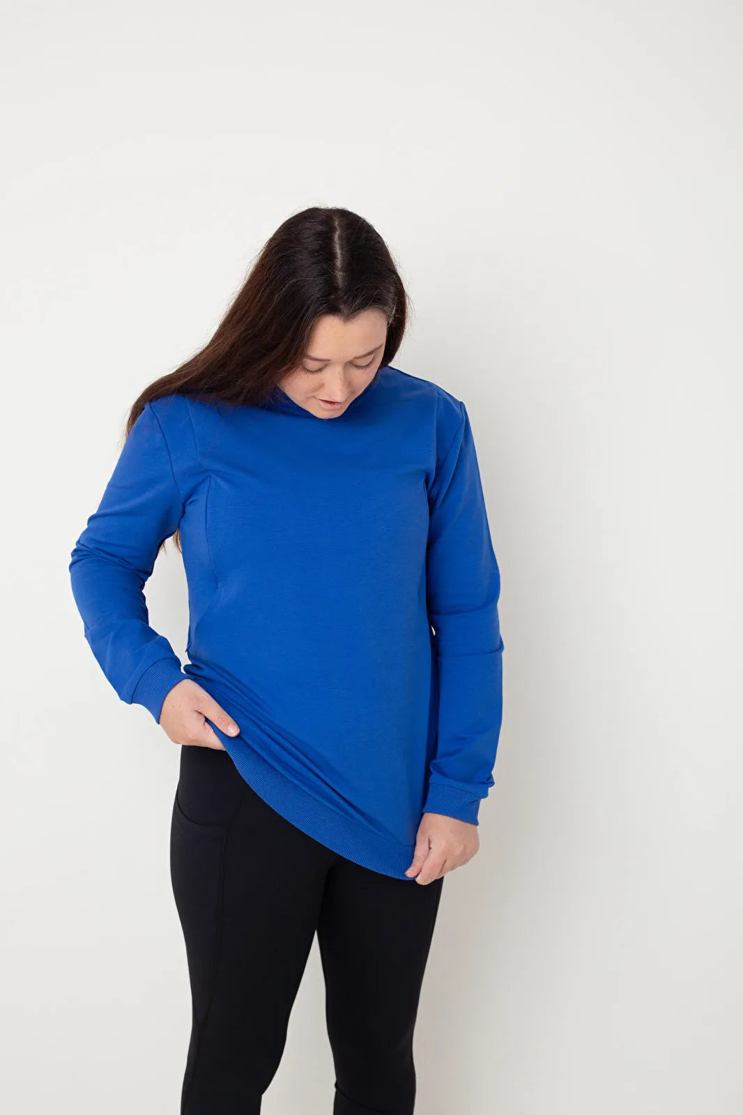 Latched Nursing Crew Sweatshirt - Blue
