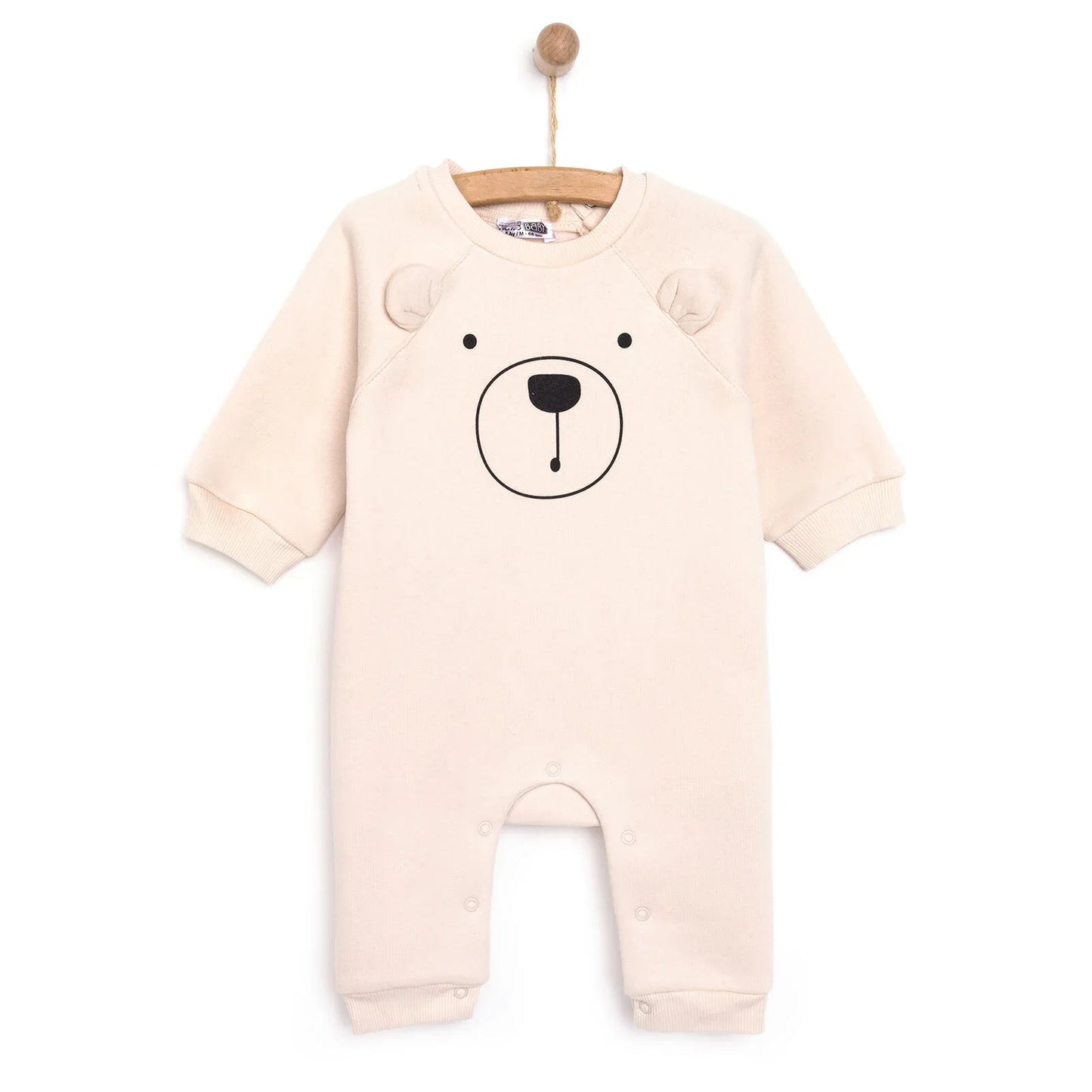 HelloBaby Newborn Boy Figure Jumpsuit - Beige