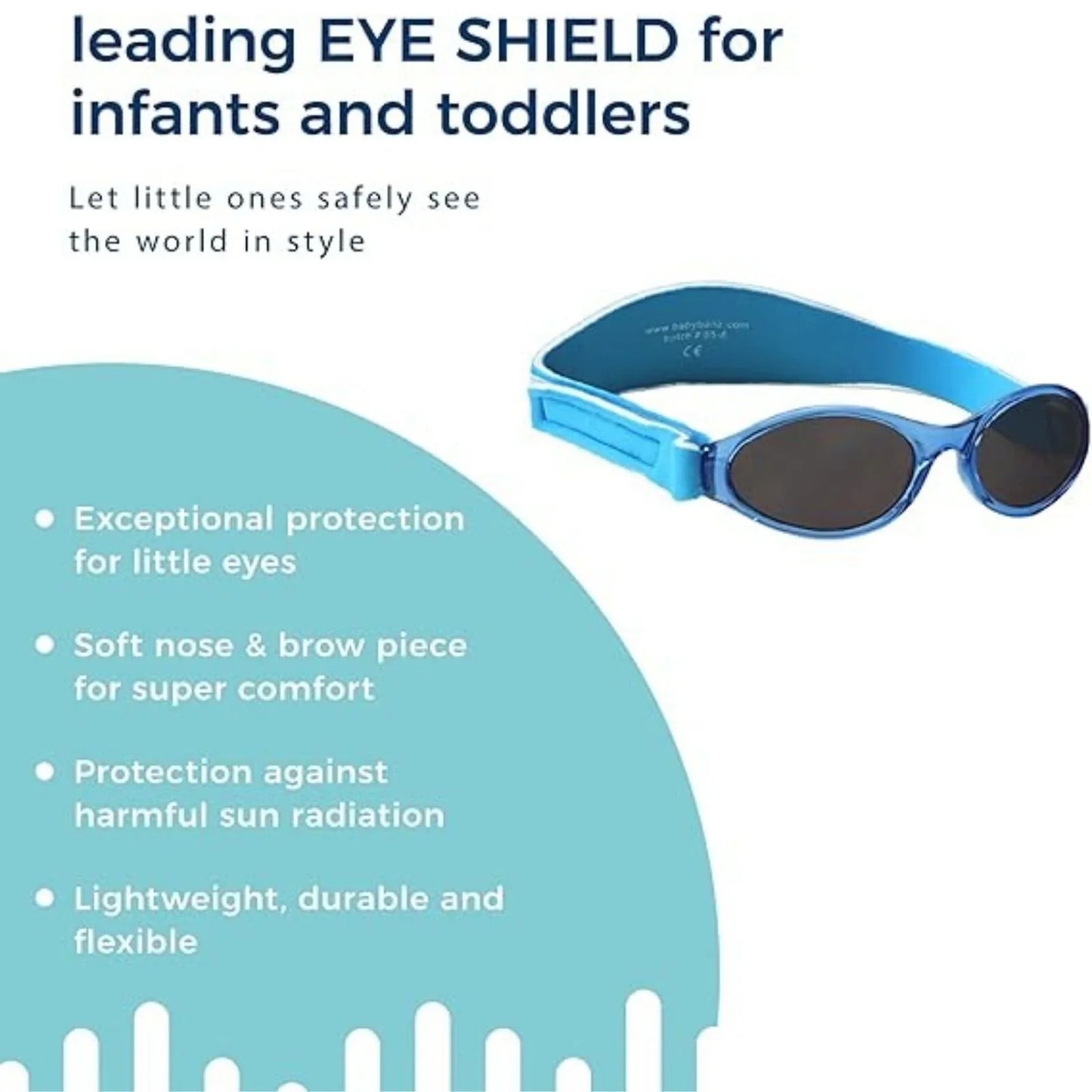 Baby Banz Bubzee Sunglasses 0-2 yrs - Lagoon Blue