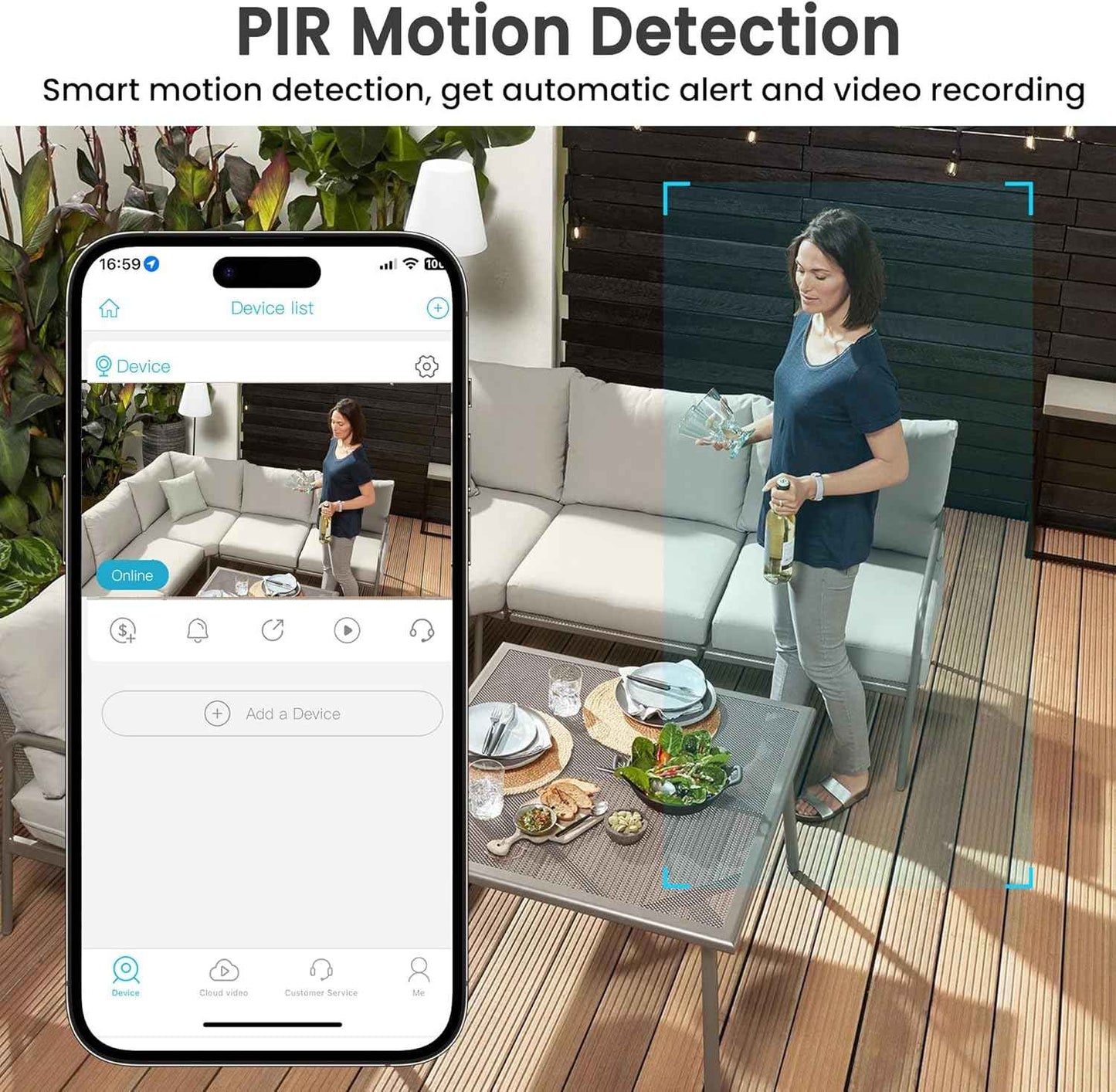 Wi-Fi Security Camera 2K FHD Cloud & SD Storage Motion Detection FREE 64GB Card