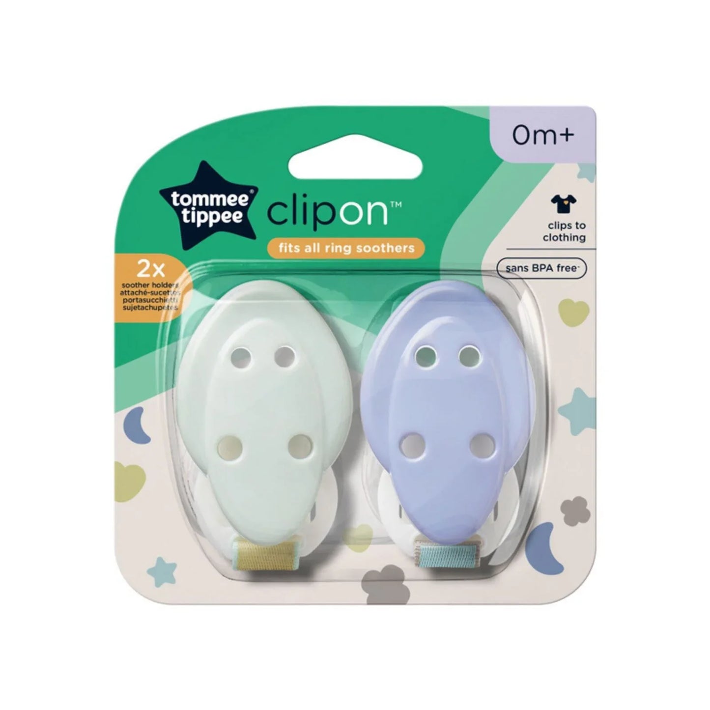 Tommee Tippee Soother Strap 0+ months Pack of 2