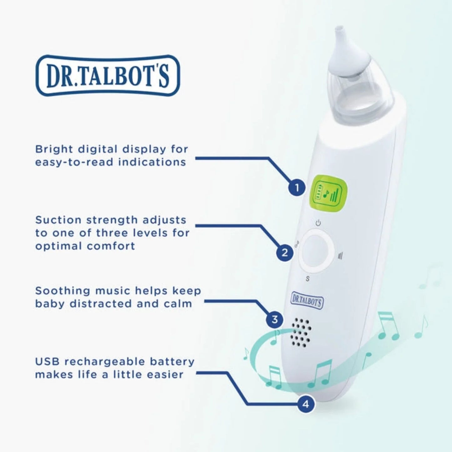 Dr. Talbot's by Nuby Electric Nasal Aspirator 0+ months - White