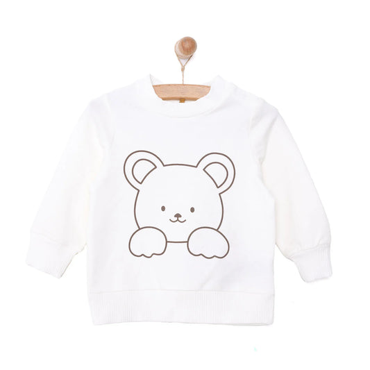 HelloBaby Newborn Girl  Cat Printed Sweatshirt