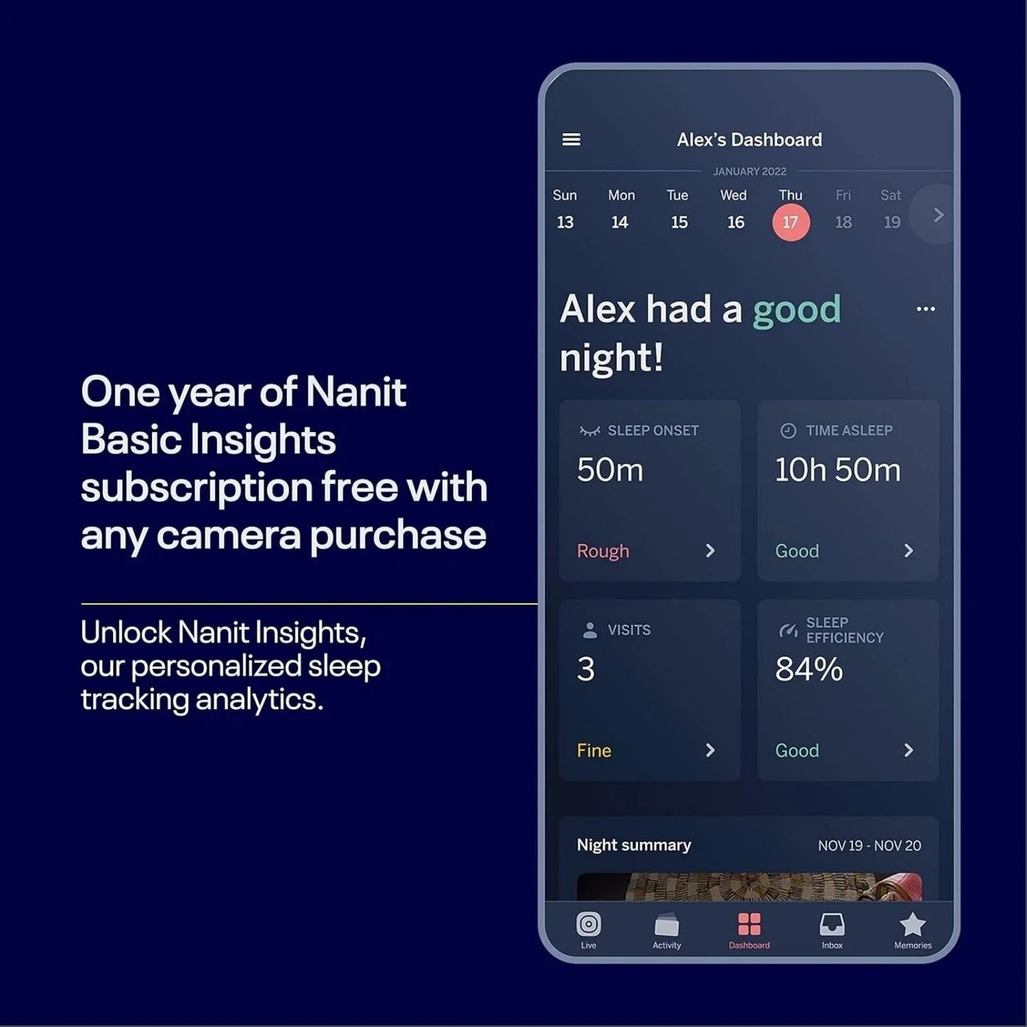 Nanit Pro Baby Monitor & Wall Mount