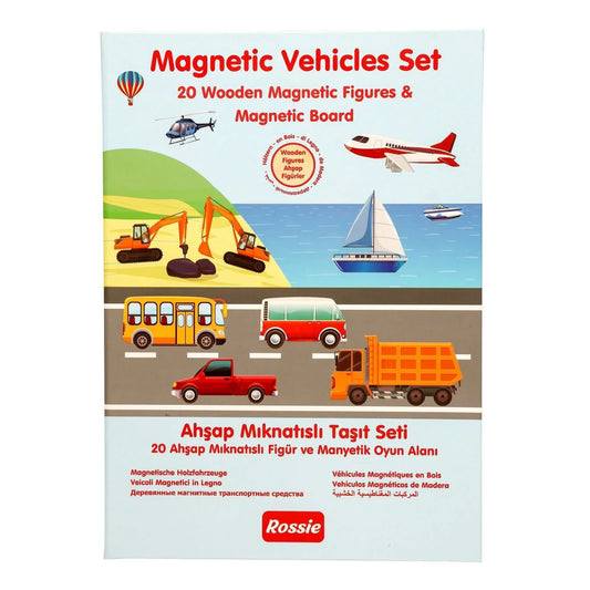 Rossie Wooden Magnetic Vehicle Playset