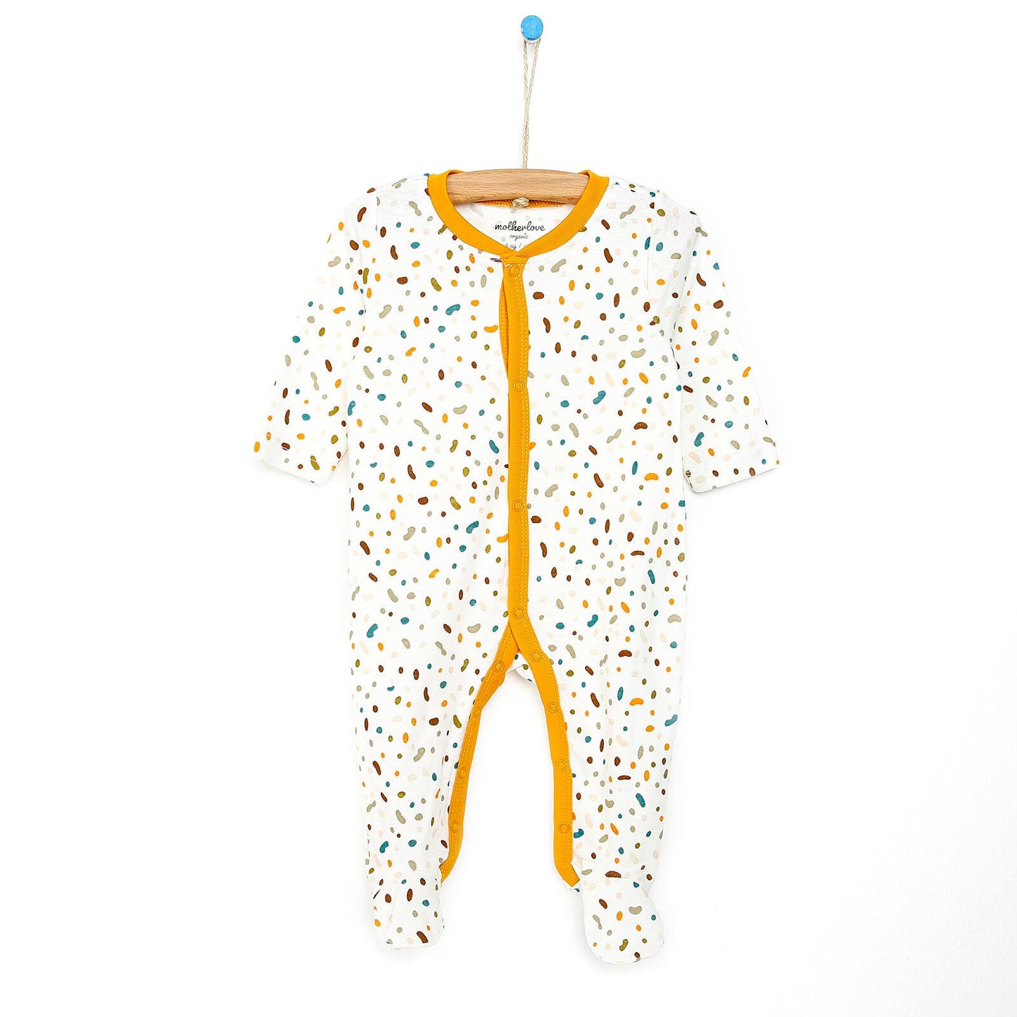 Motherlove Newborn Organic Footed Jumpsuit - Ecru