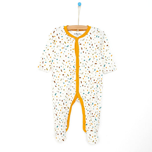 Motherlove Newborn Organic Footed Jumpsuit - Ecru