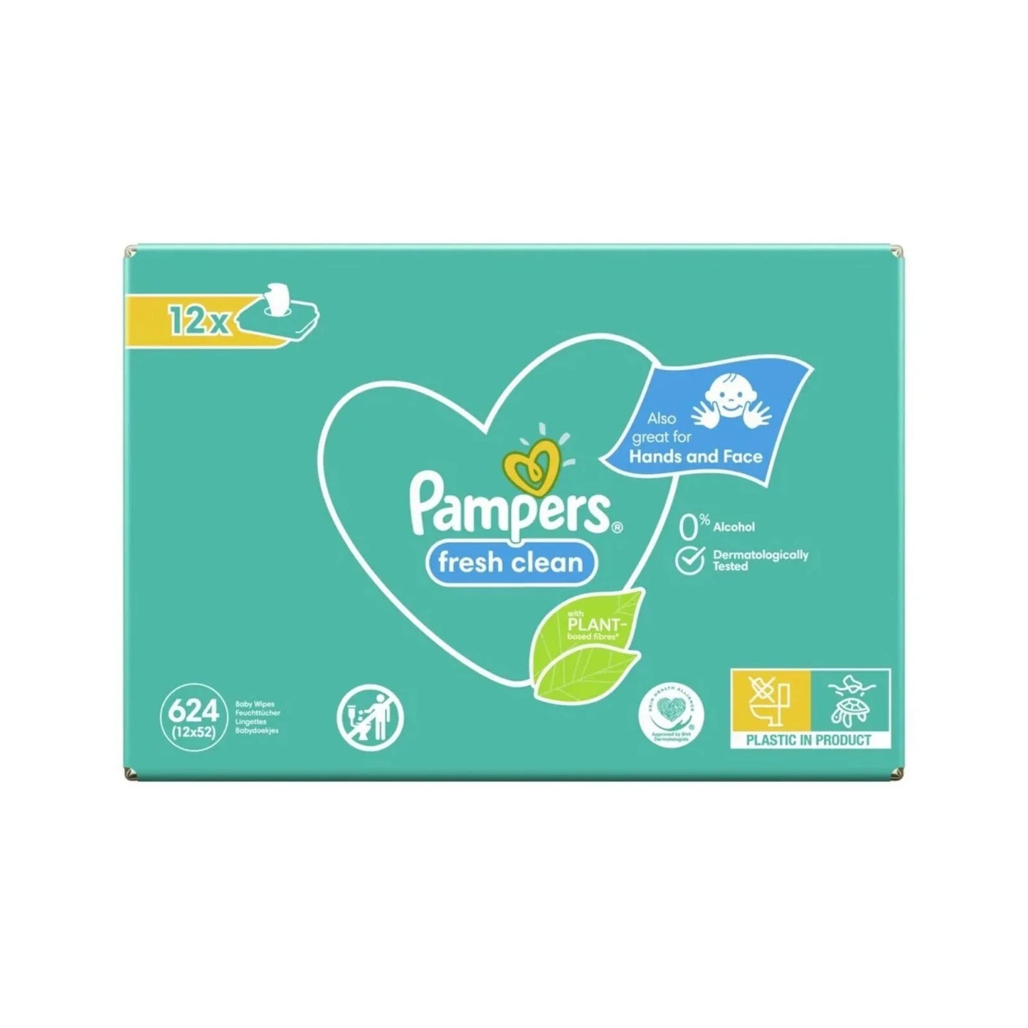 Pampers Baby Wipes Scented 12x52 pcs