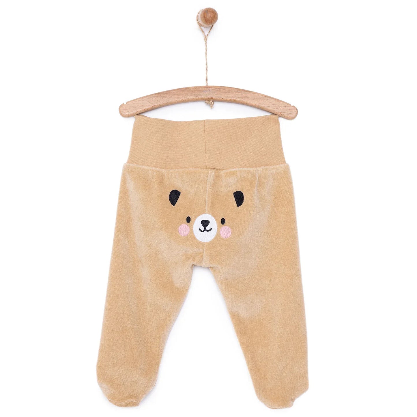 HelloBaby Unisex Velvet Footed Bottom - Beige