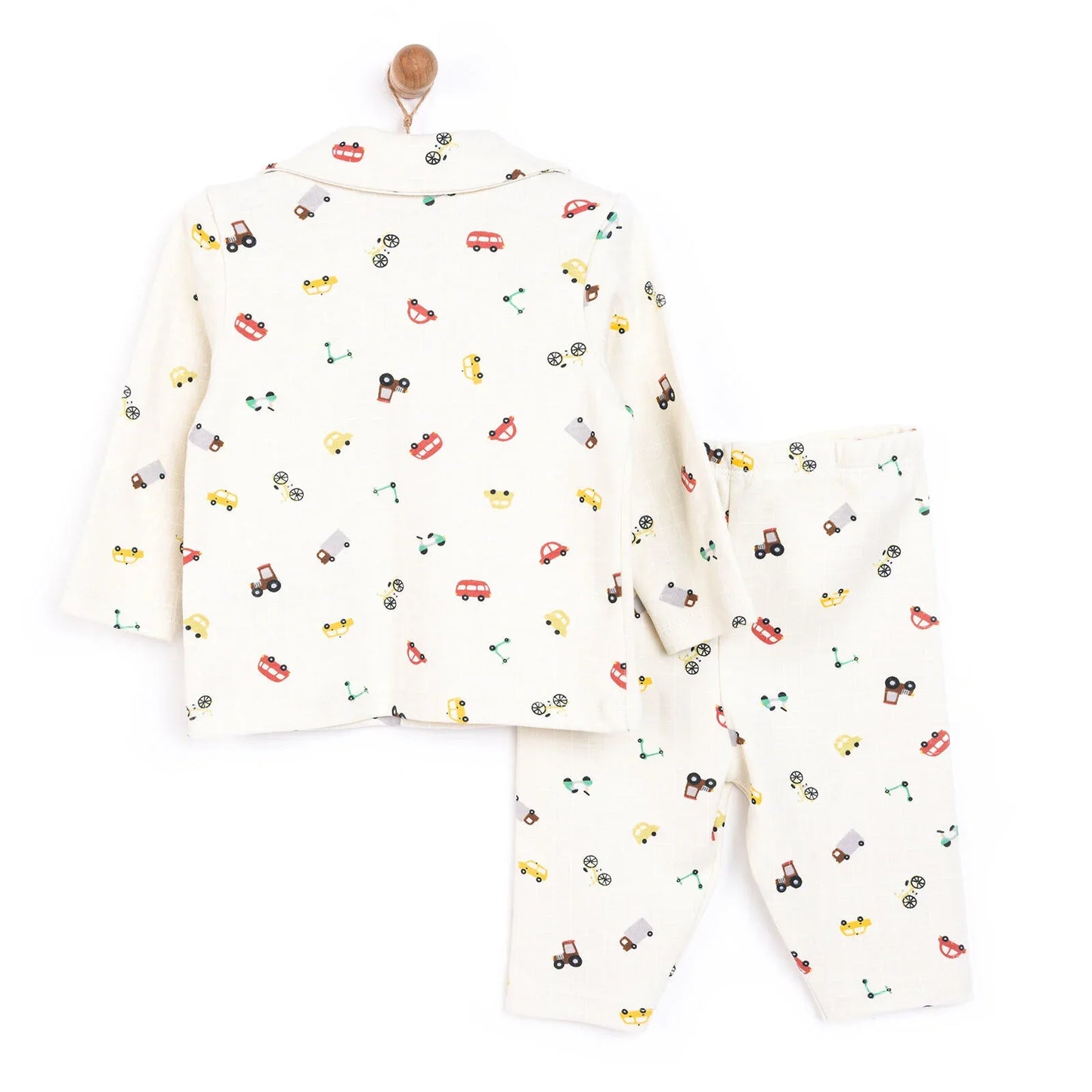 HelloBaby Boy Long Sleeve Pyjamas Set - Ecru