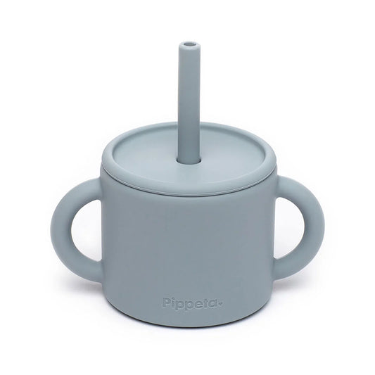 Pippeta Silicone Cup with Straw - Sea Salt