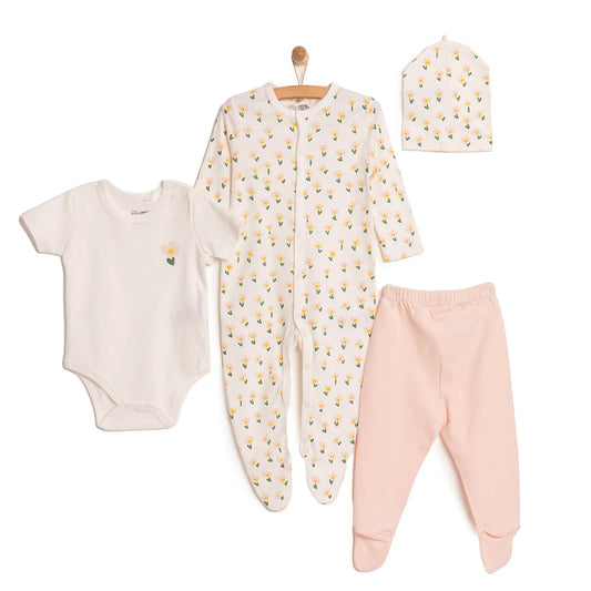 HelloBaby Newborn 4 Pcs Hospital Pack - Salmon