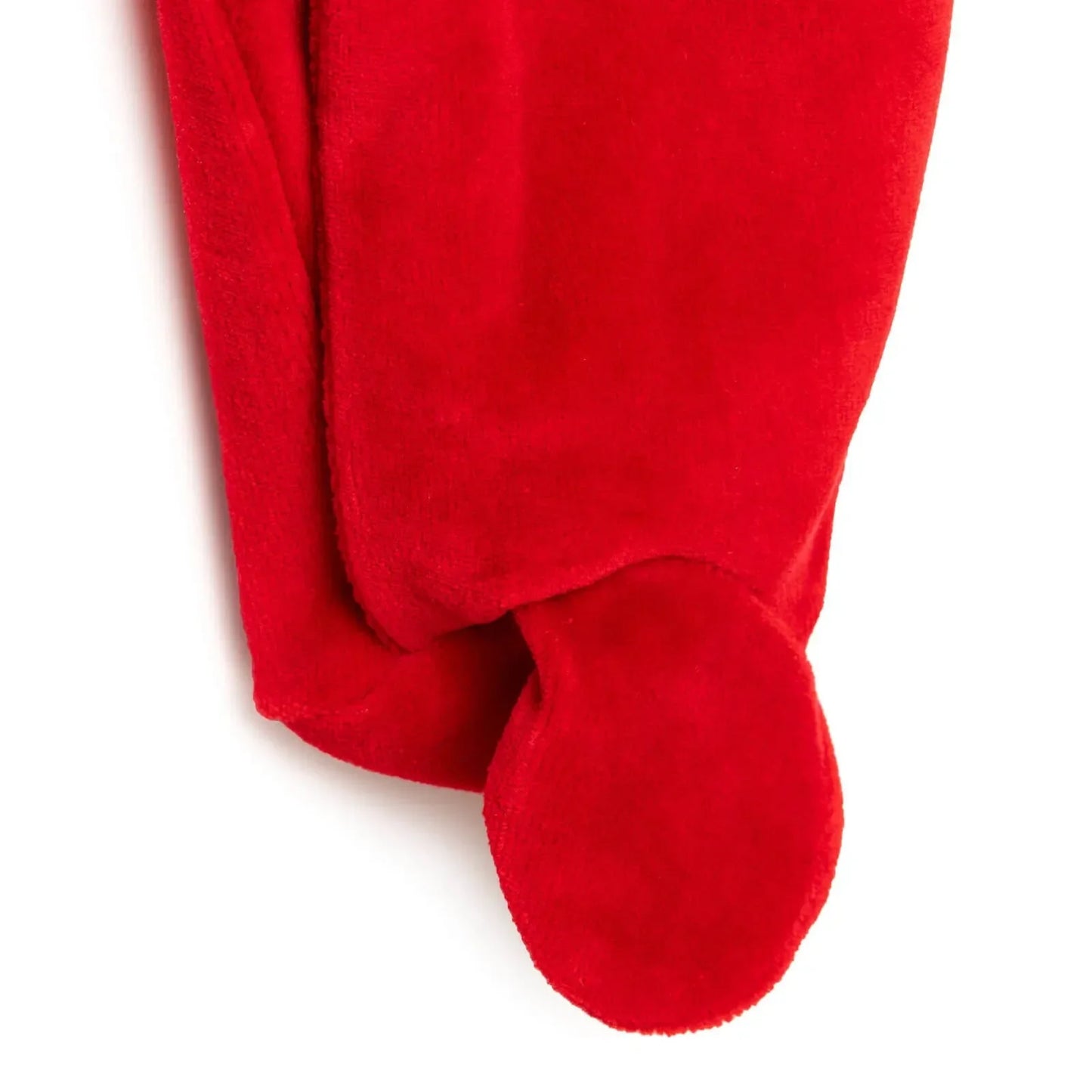 Ma Douce Newborn Velvet Footed Jumpsuit - Red