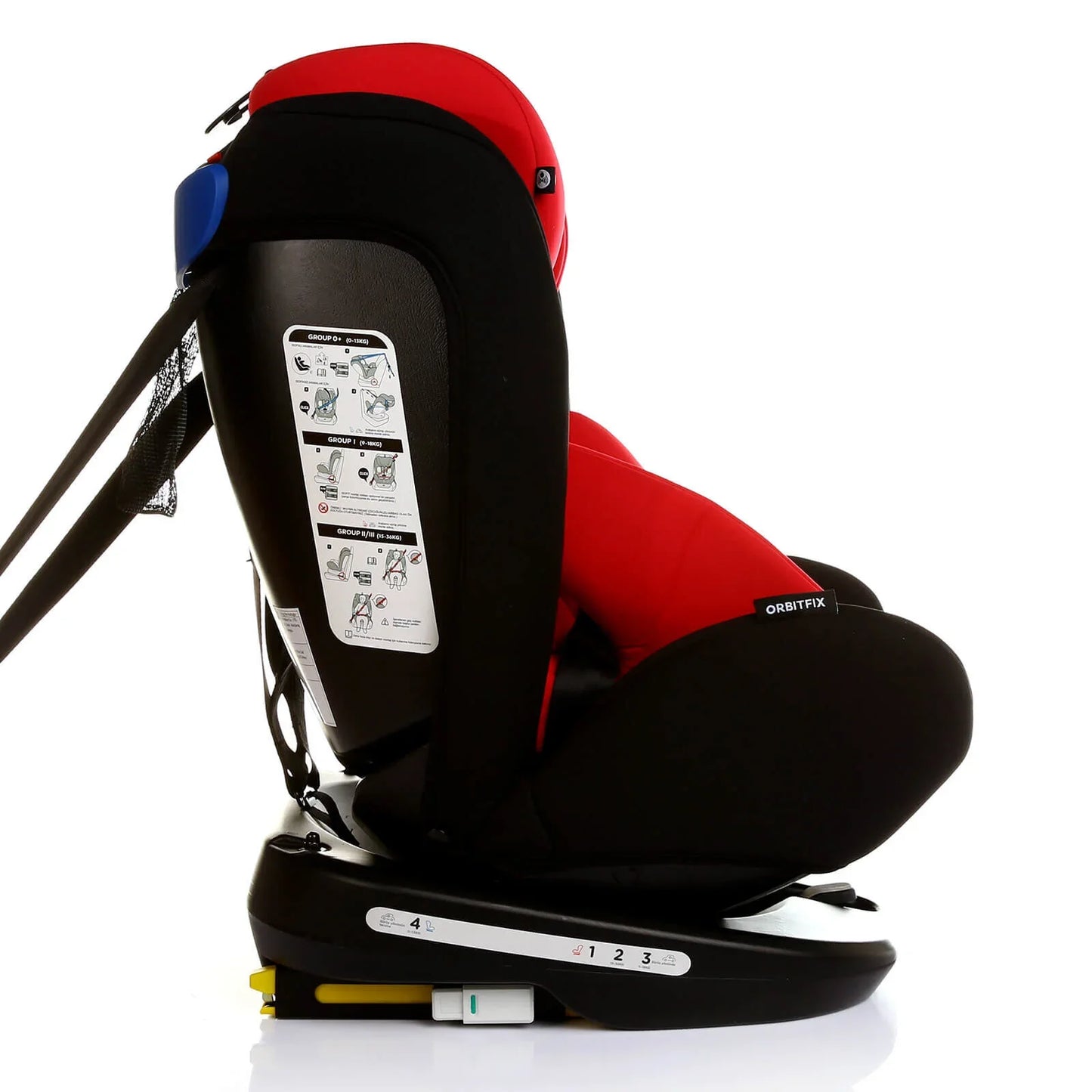 baby plus Orbitfix Group 0/1 Baby Car Seat - Black Red