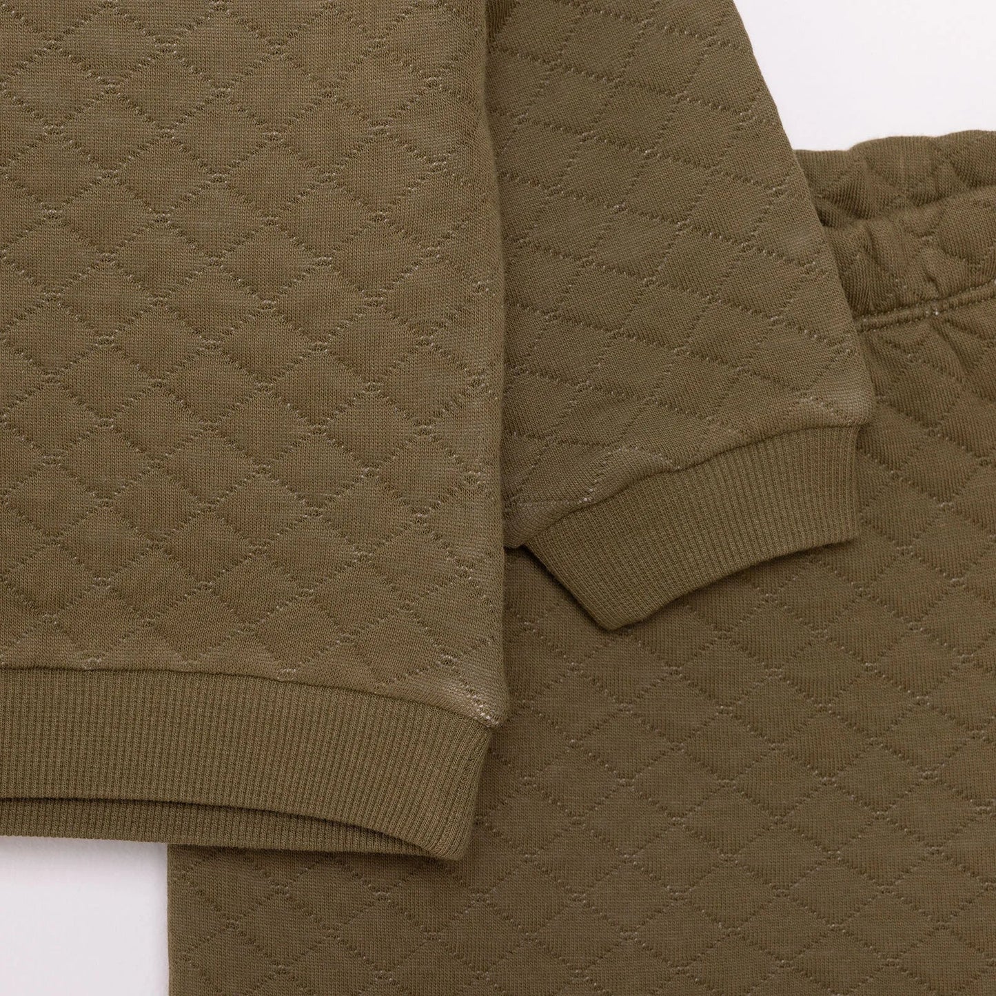 HelloBaby Newborn Quilted Sweatshirt-Footed Bottom - Green