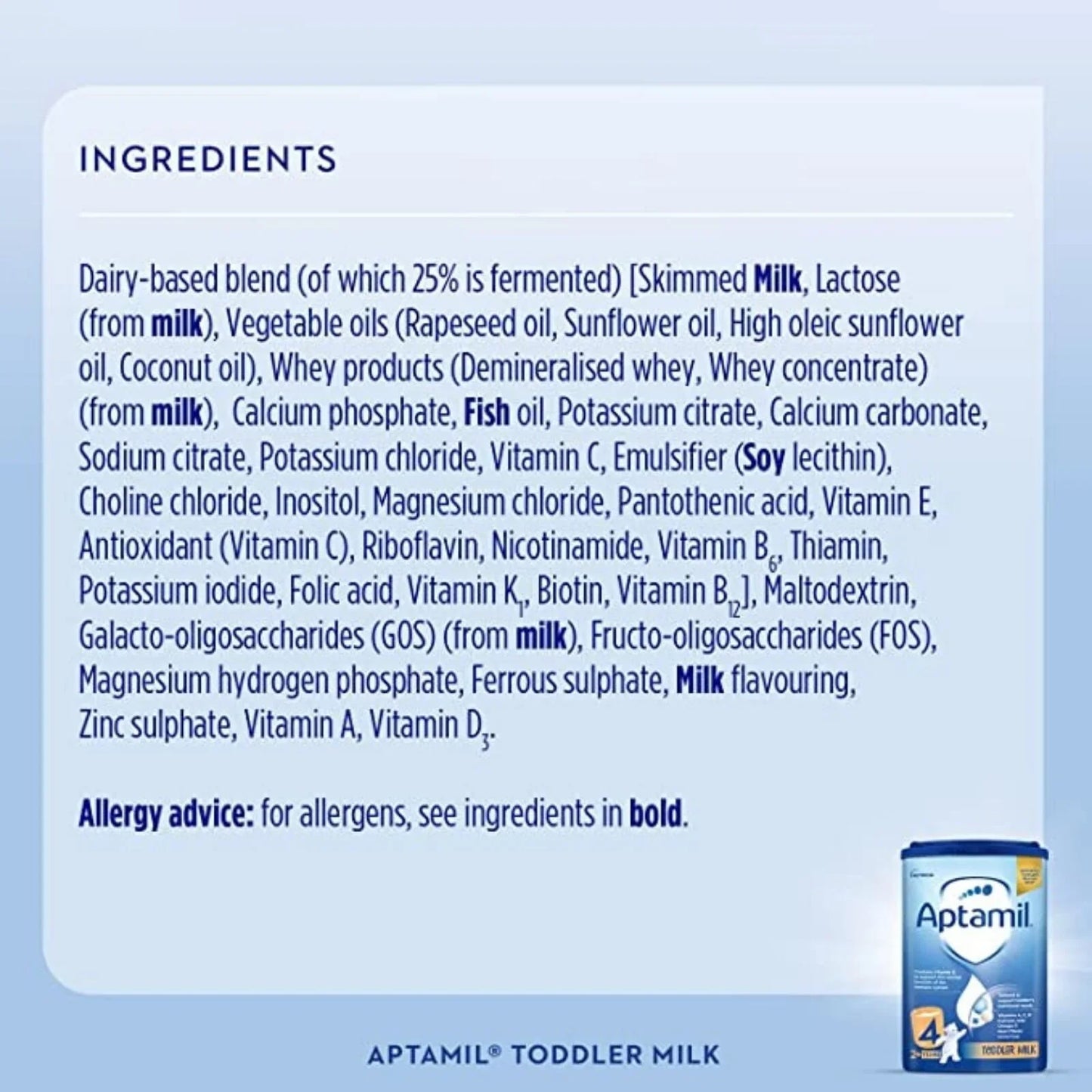 Aptamil 4 Growing Up Toddler Milk Formula 2+ years 800g