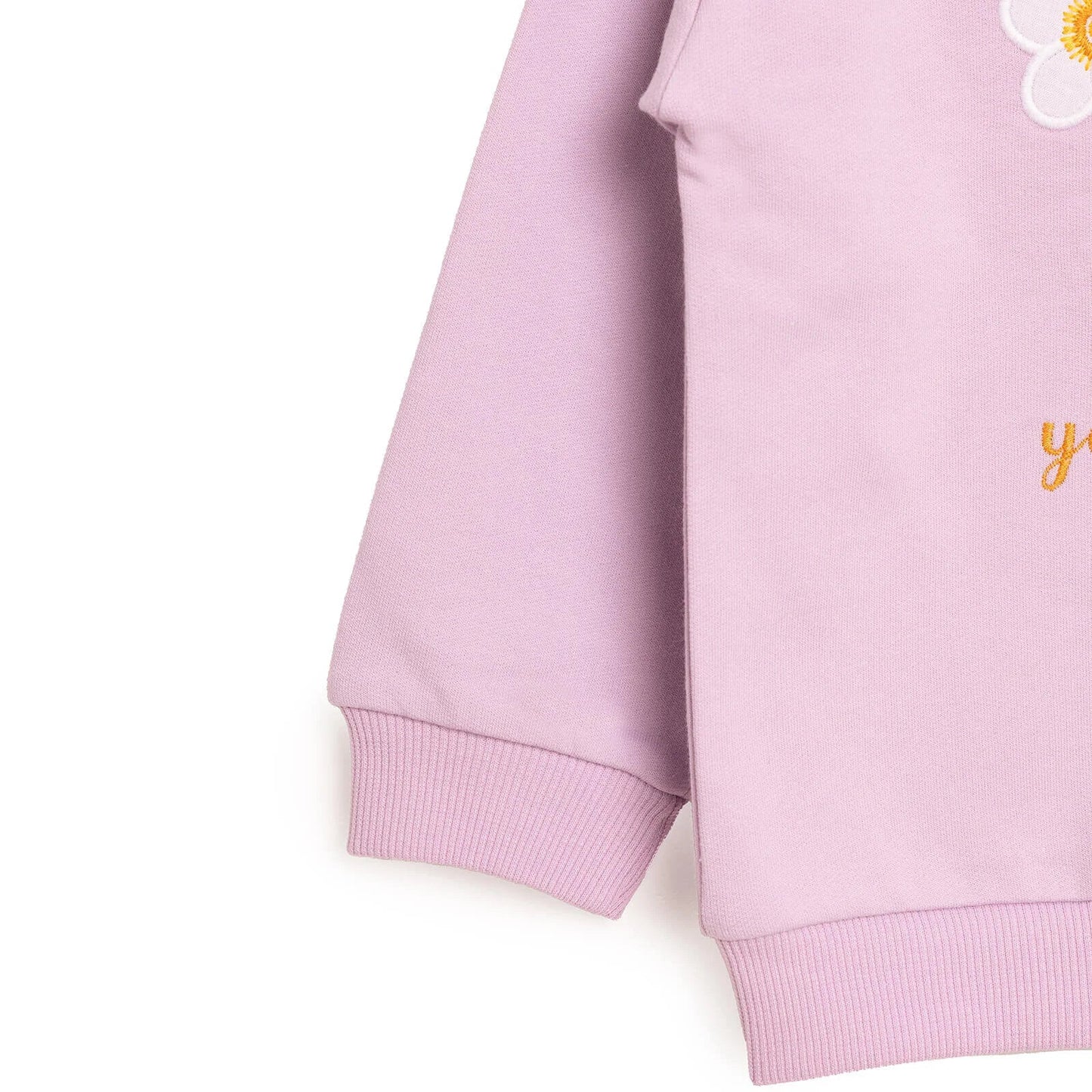 HelloBaby Baby Girl Sweatshirt Footless Bottom 2 pcs - Lilac